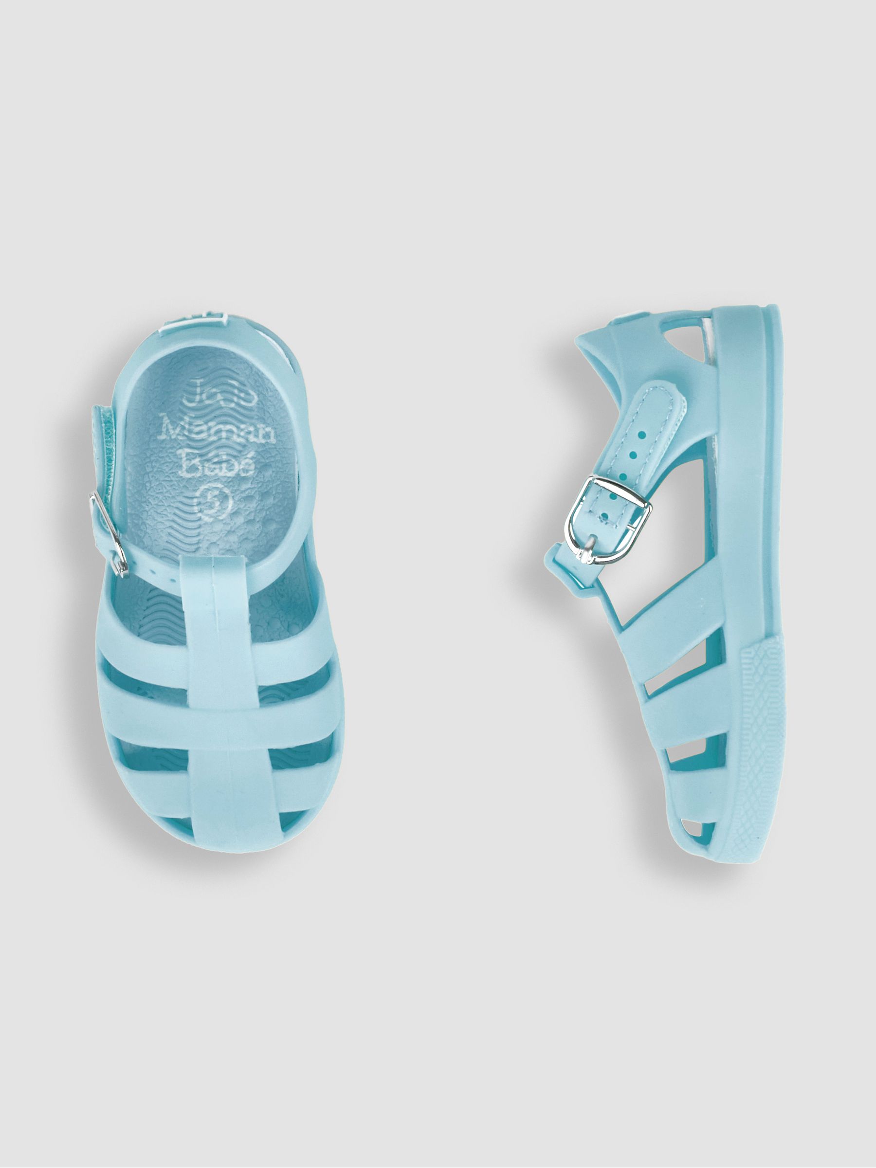 Aqua Blue Jelly Sandals - Image 3 of 4