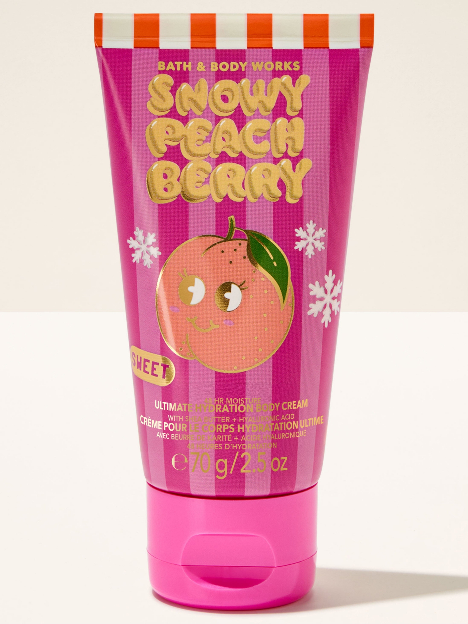 Snowy Peach Berry Travel Size Ultimate Hydration Body Cream 70g - Image 1 of 3