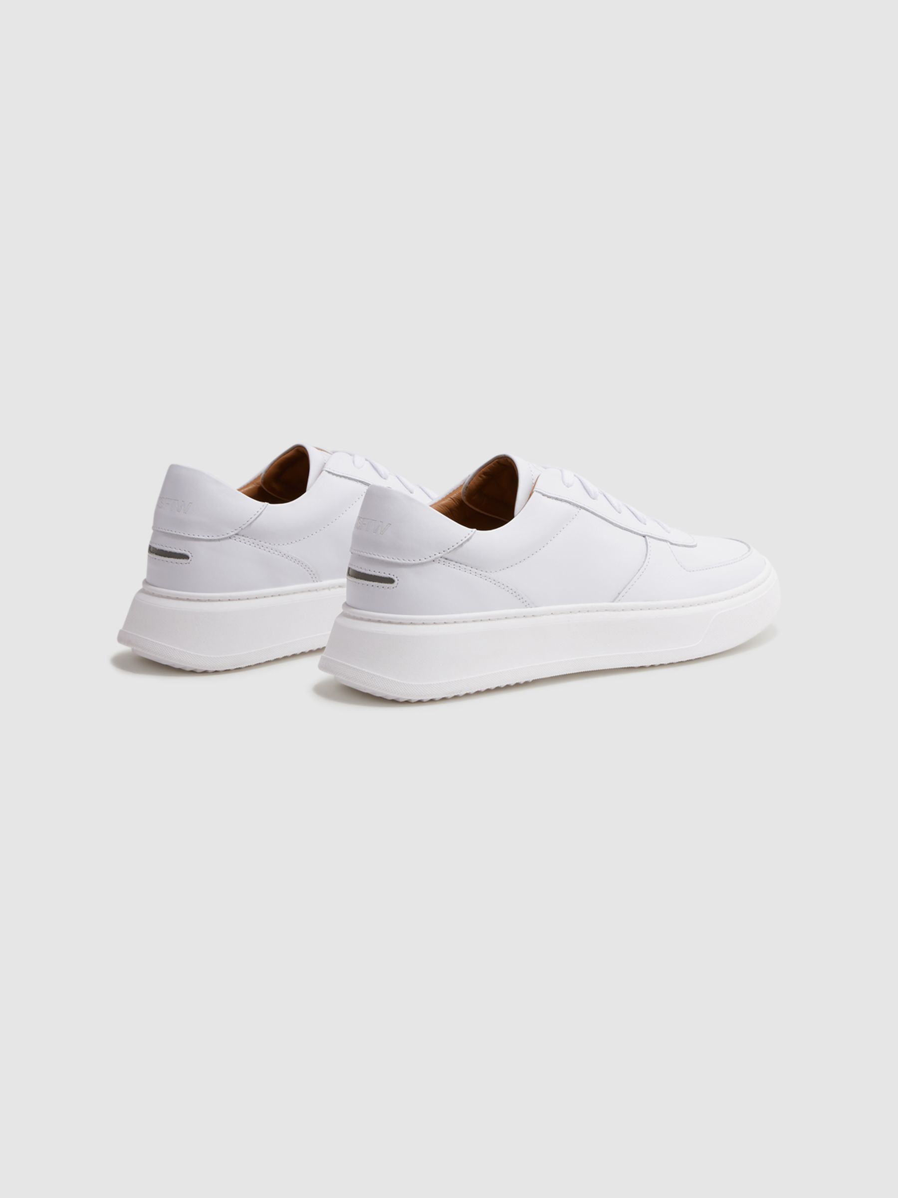Unseen Footwear Suede Marais Trainers in Optic White - Image 5 of 8