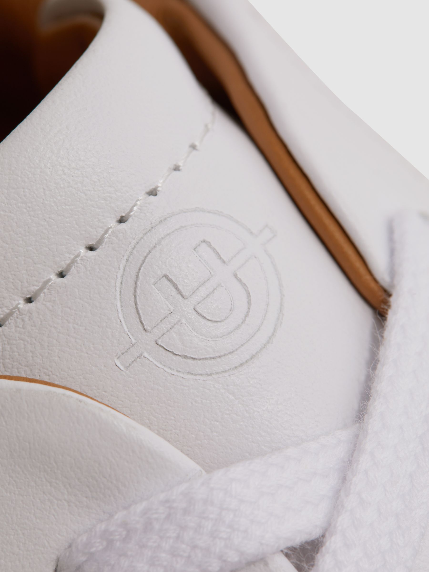 Unseen Footwear Suede Marais Trainers in Optic White - Image 6 of 8