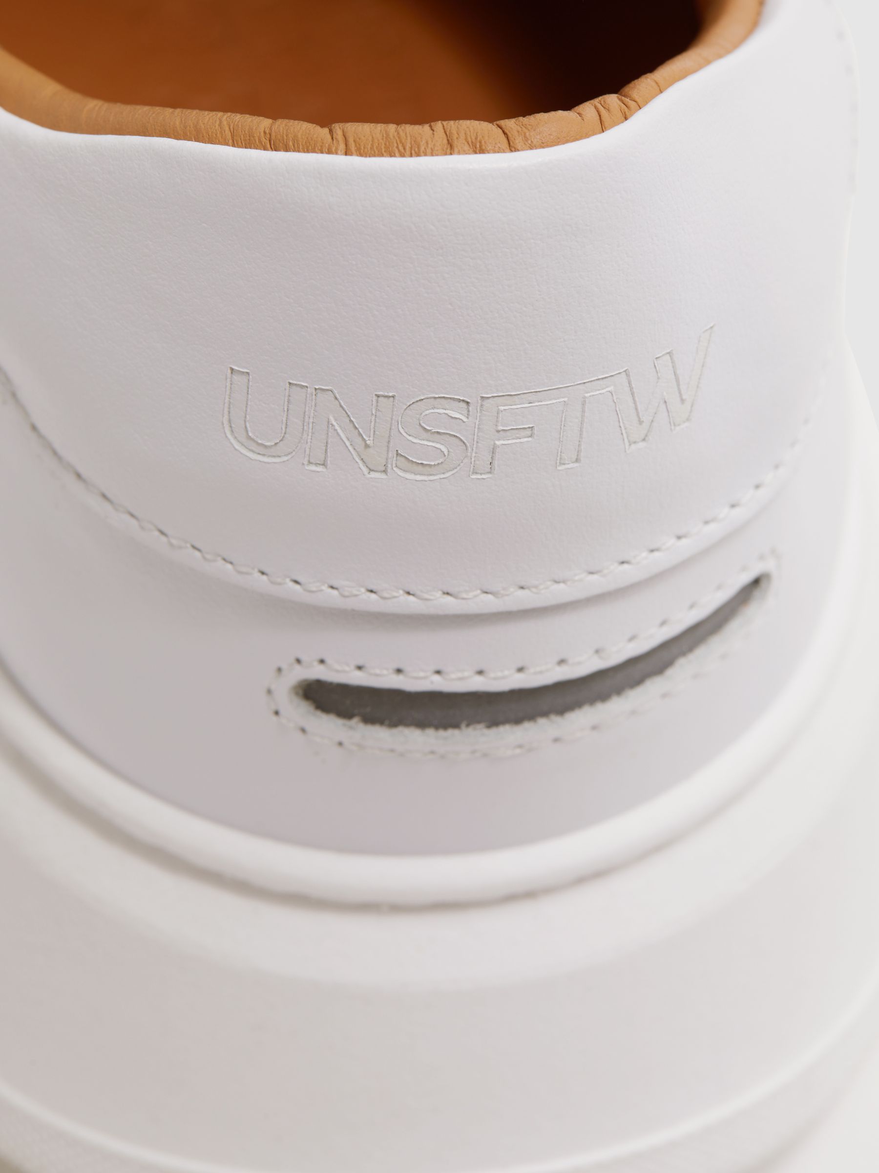 Unseen Footwear Suede Marais Trainers in Optic White - Image 7 of 8