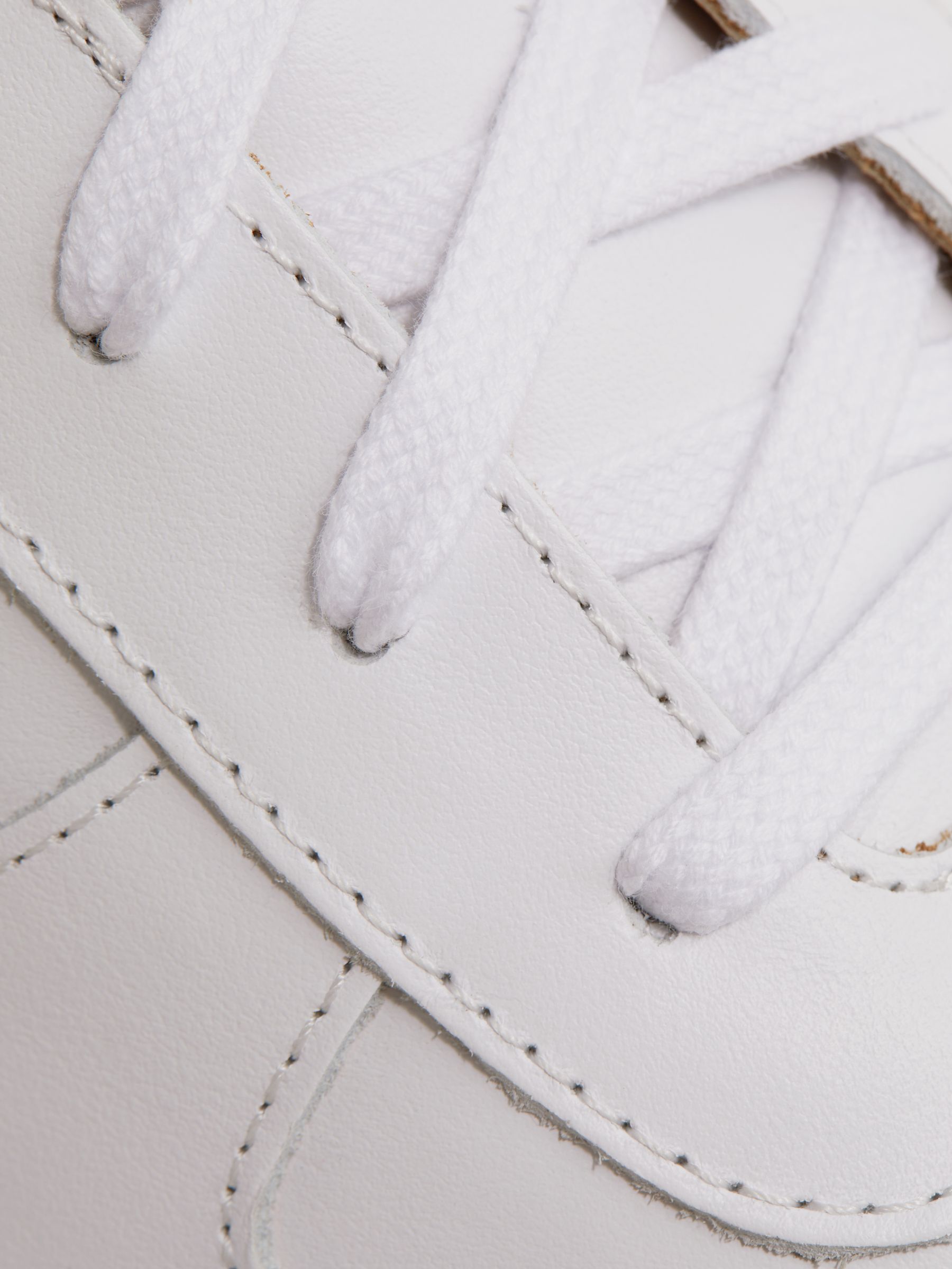 Unseen Footwear Suede Marais Trainers in Optic White - Image 8 of 8
