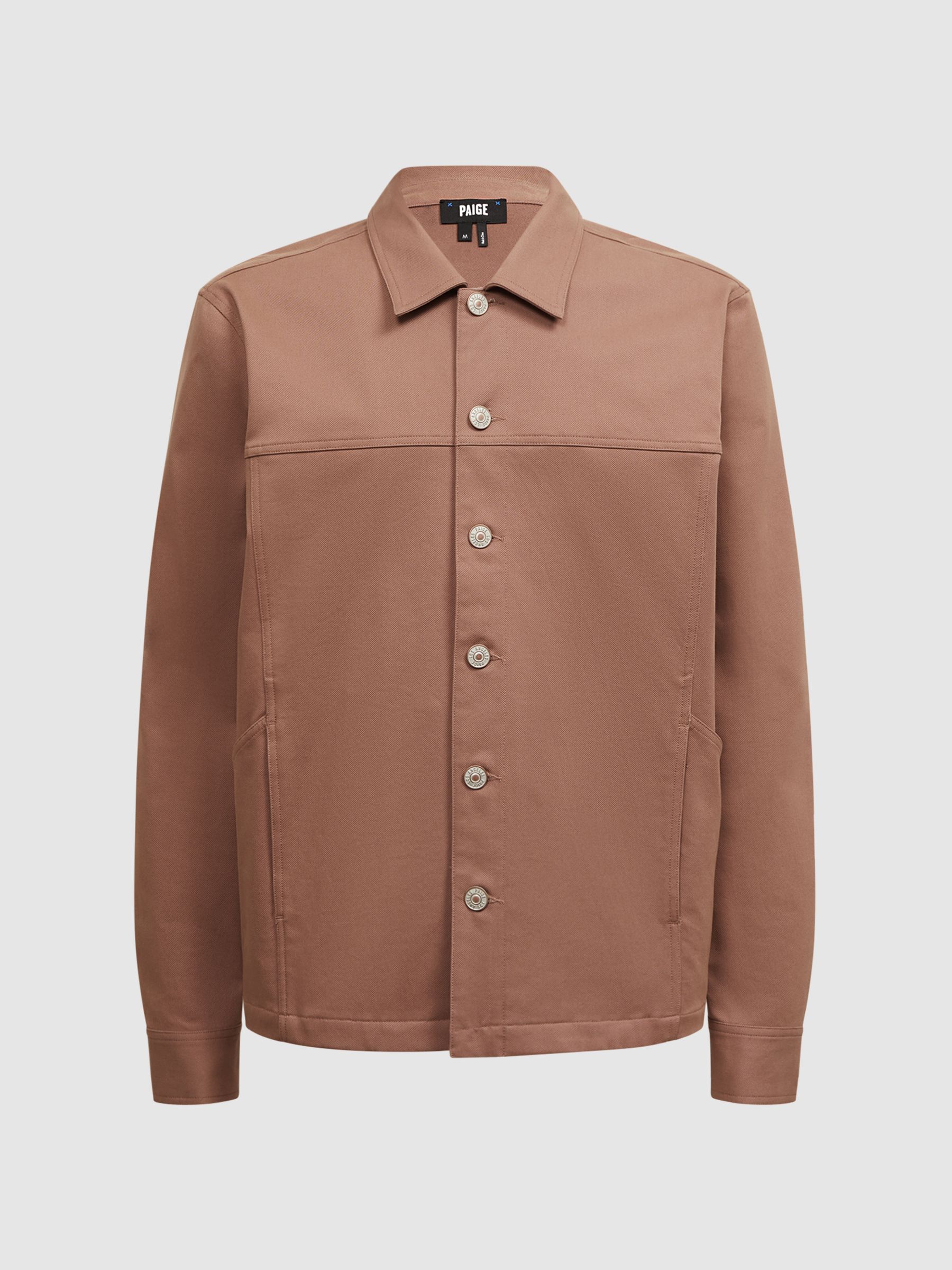Paige Cotton Button Through Jacket in Mauve - Image 2 of 5