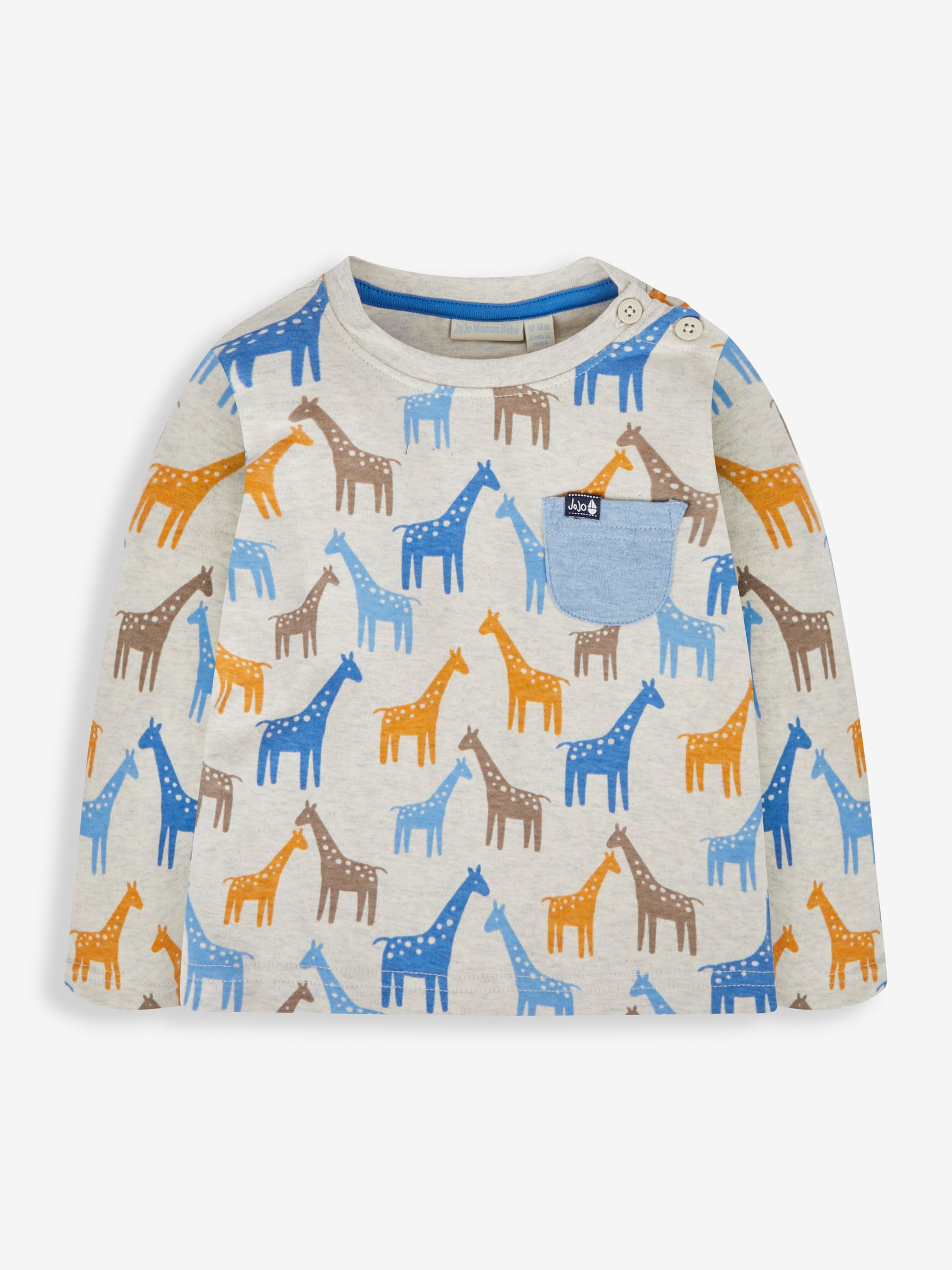 Blue Boys' Giraffe & Plain Tops - Image 3 of 5