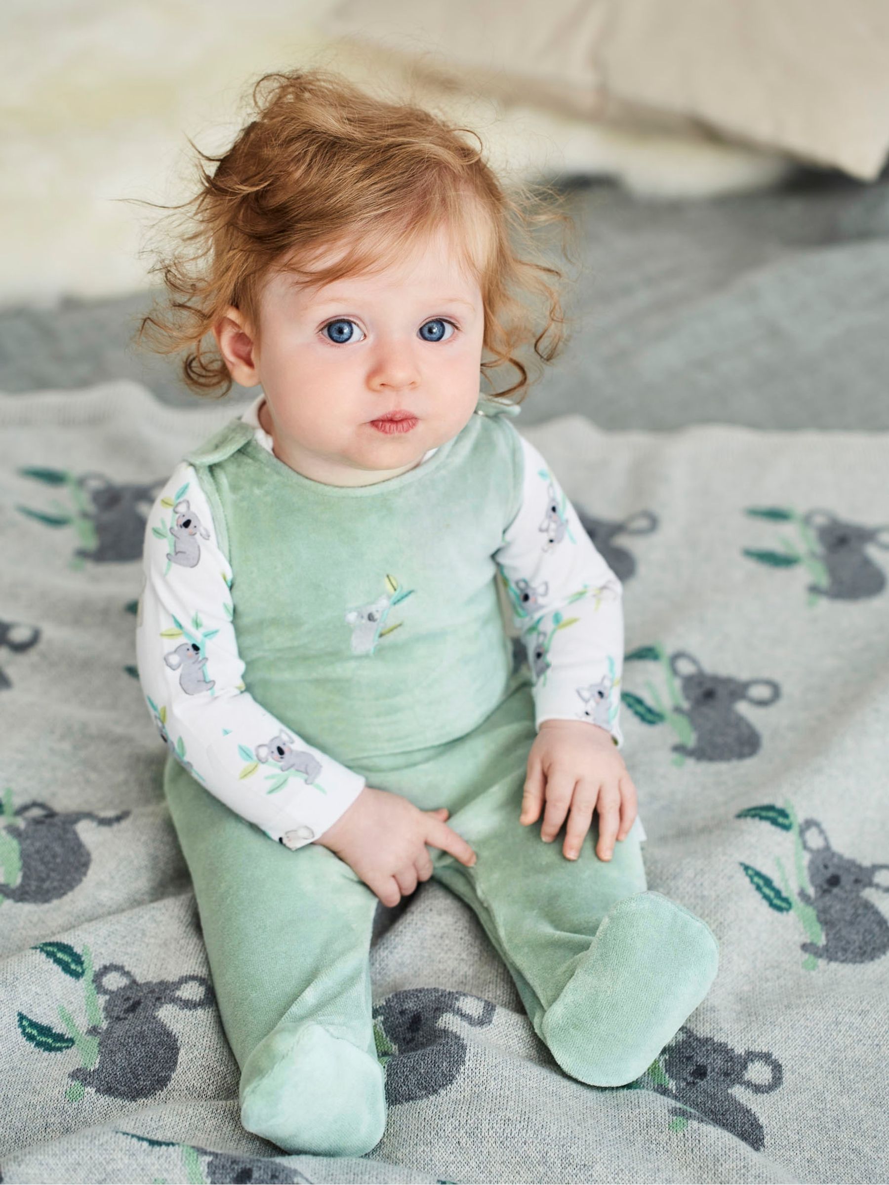 Green Koala Dungaree Set 2 Piece - Image 1 of 6