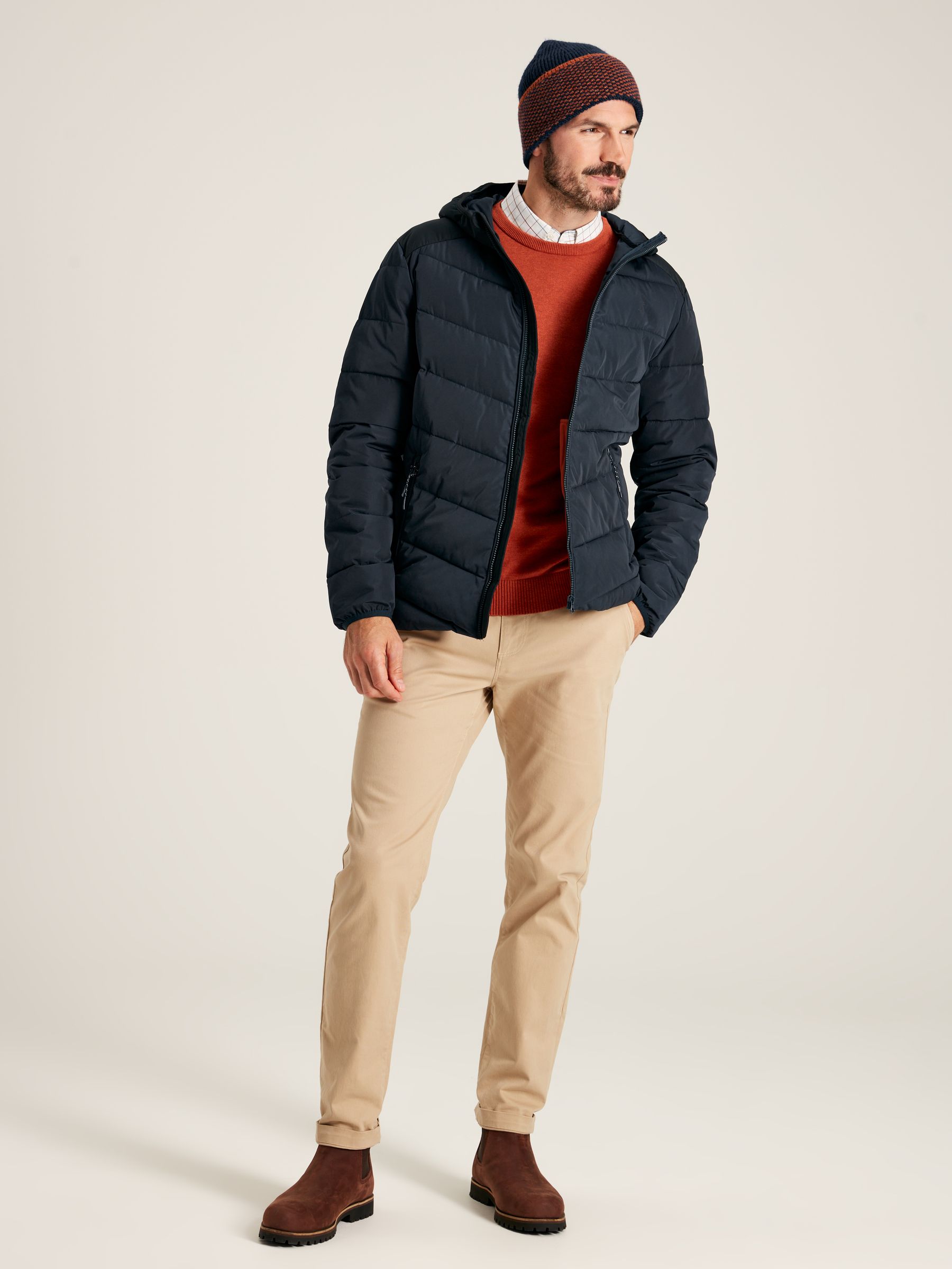 Pearson Navy Padded Shower Resistant Coat - Image 3 of 6