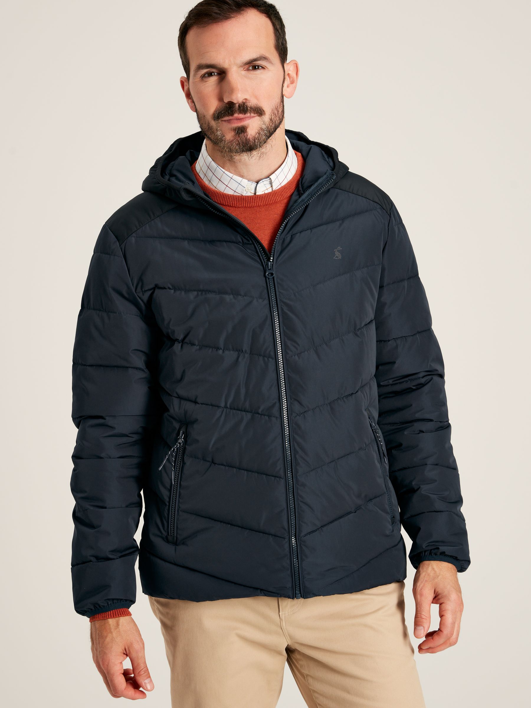 Pearson Navy Padded Shower Resistant Coat - Image 4 of 6