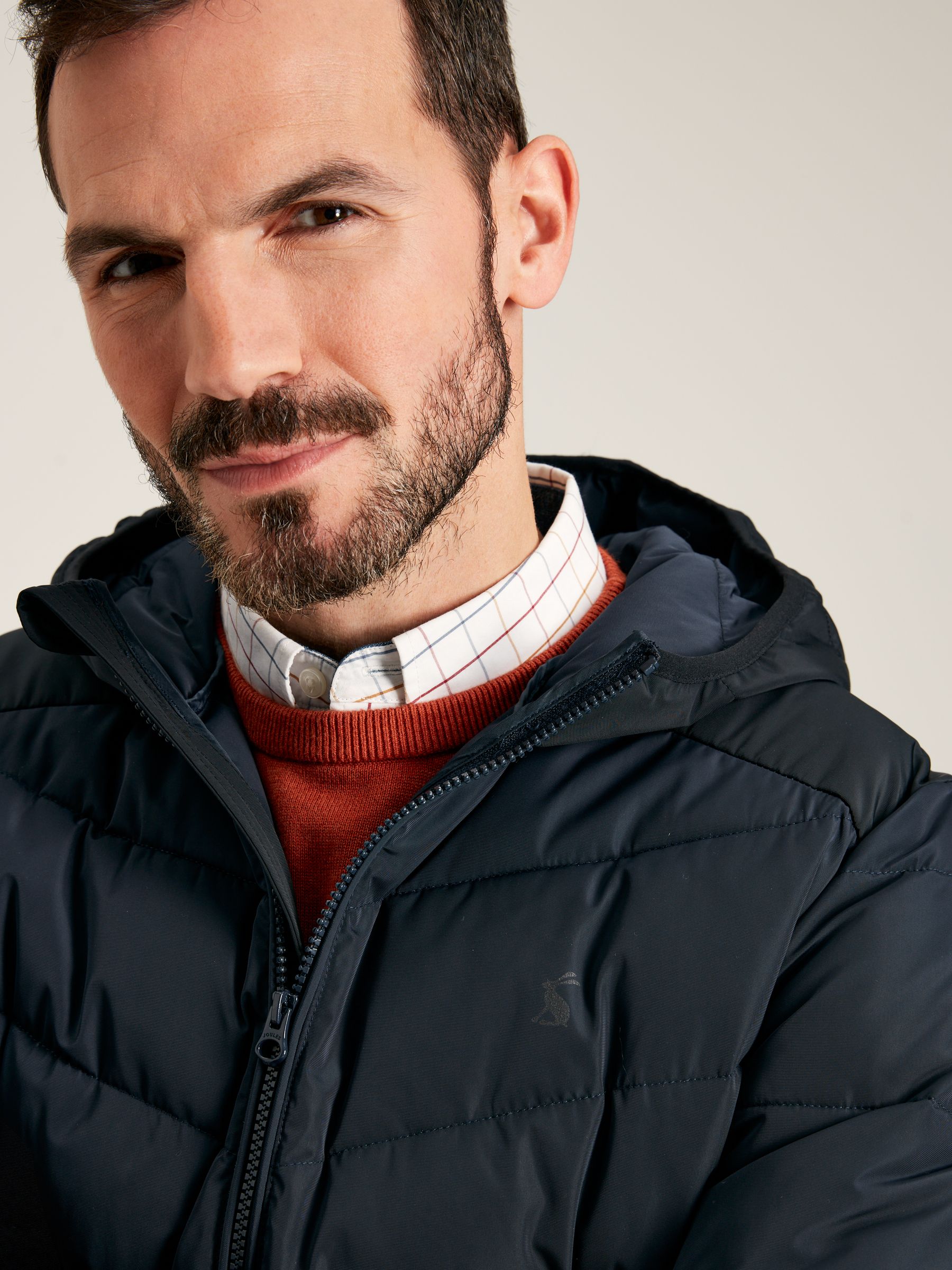 Pearson Navy Padded Shower Resistant Coat - Image 5 of 6