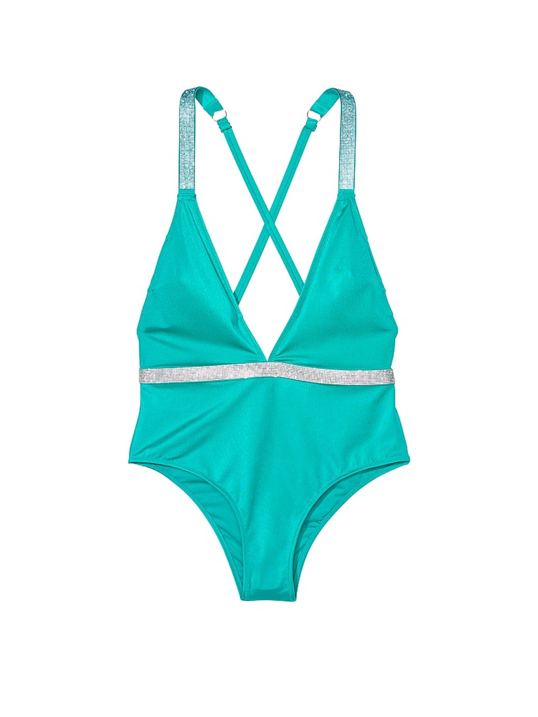 Capri Sea Blue Shine Strap Swimsuit - Image 3 of 3