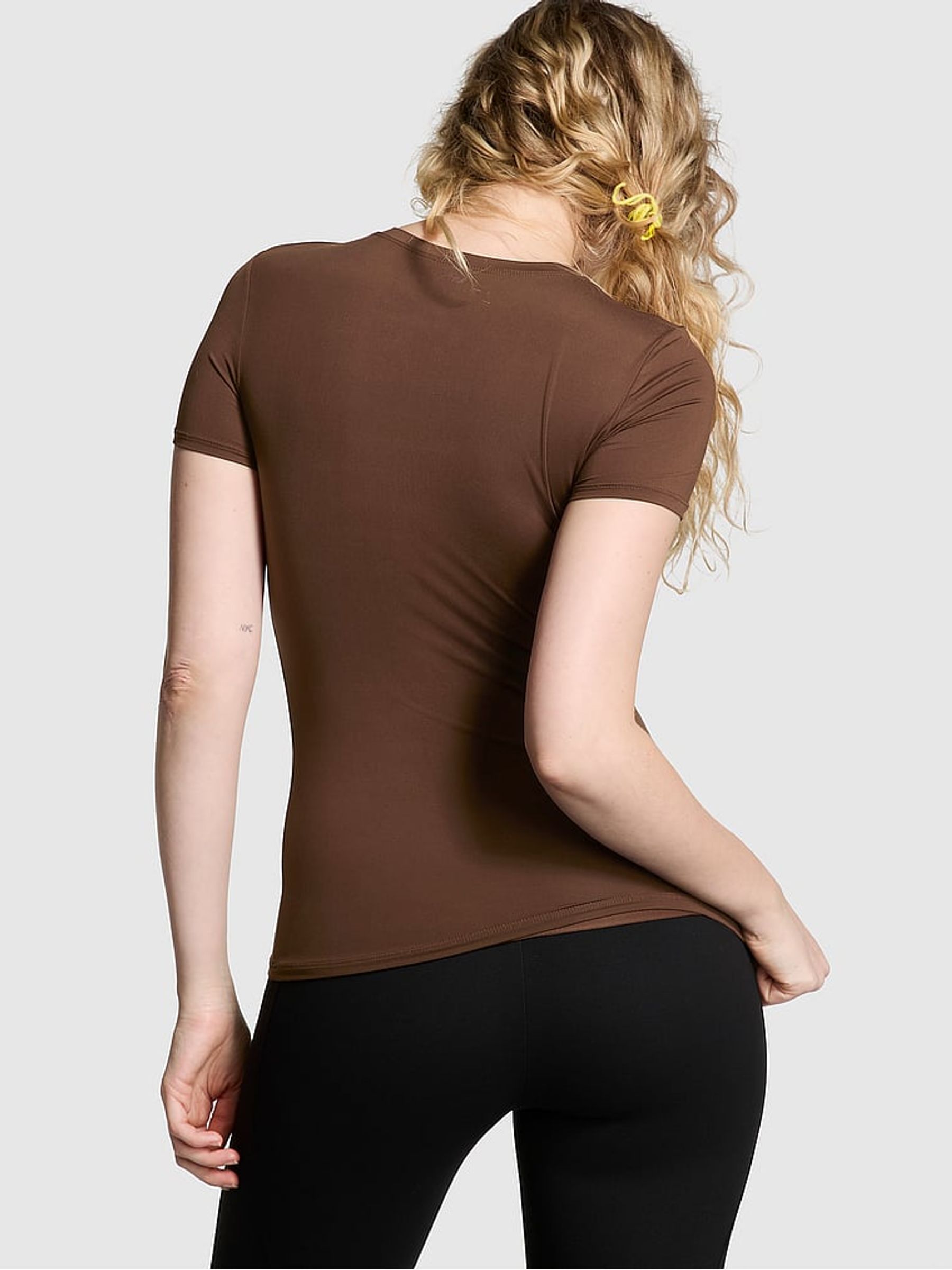 Ganache Brown Soft Stretch T-Shirt - Image 2 of 3