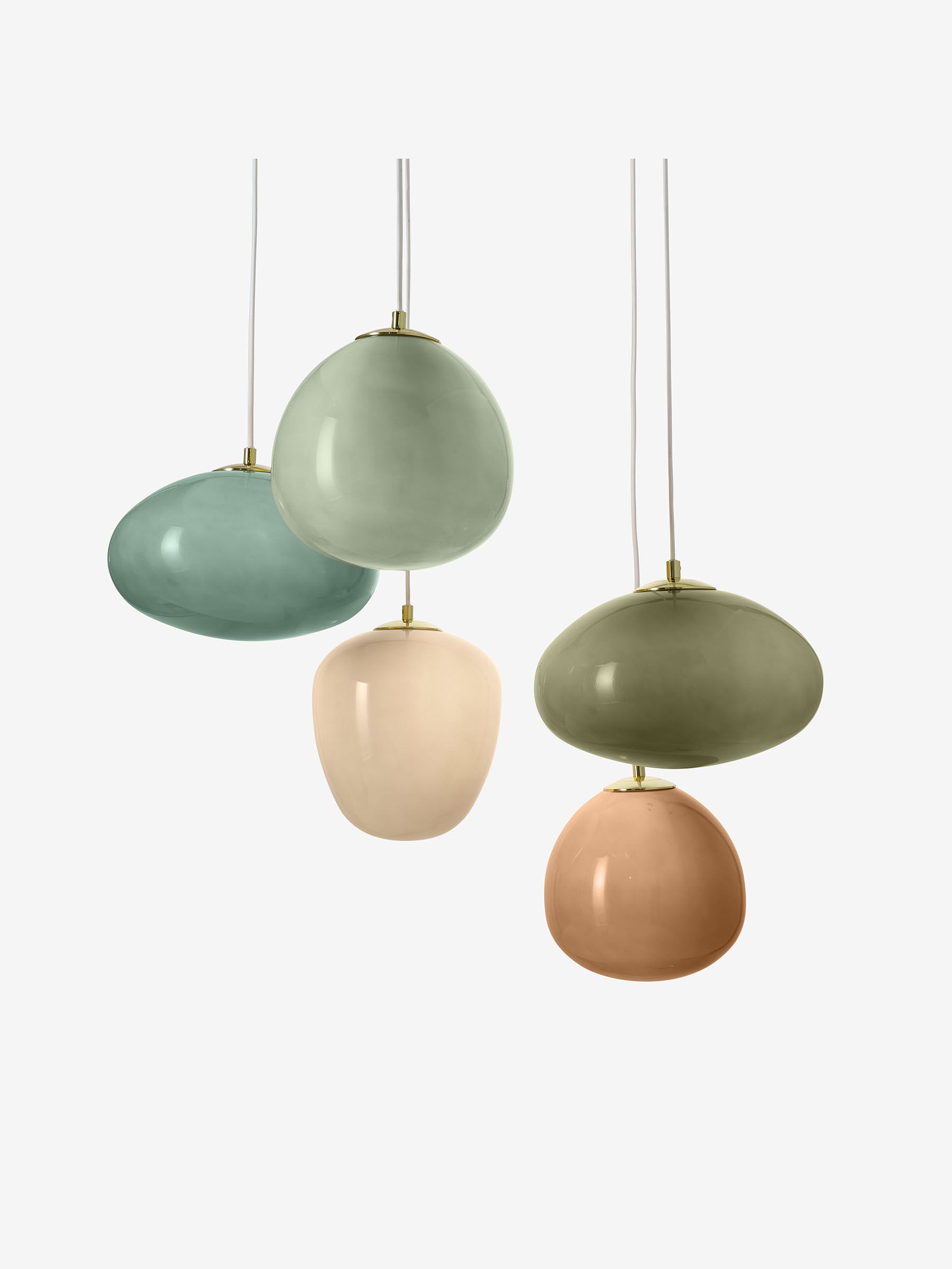 Adrianne 5 Light Cluster Pendant Ceiling Light in Green - Image 2 of 3
