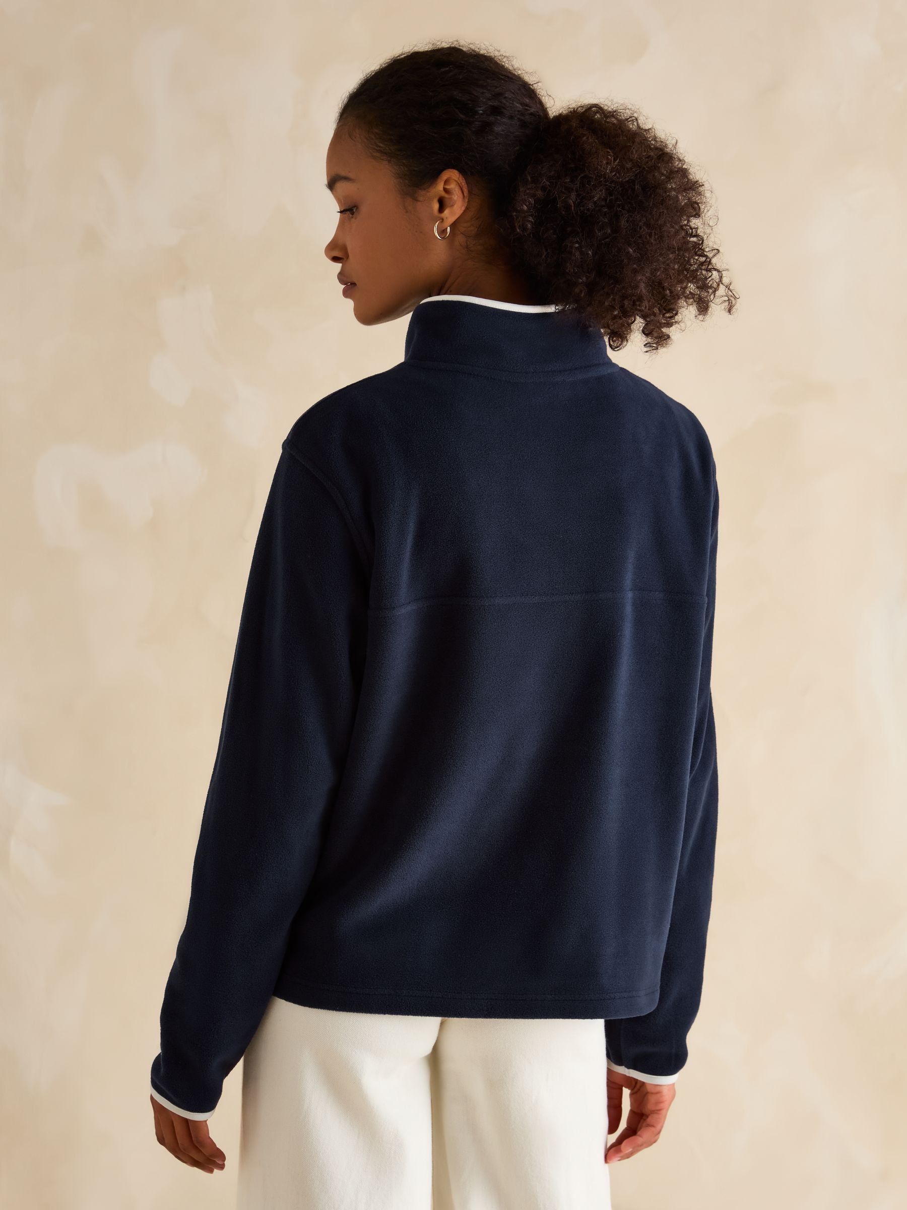 Lulworth Navy Blue Funnel Neck Fleece - Image 2 of 6