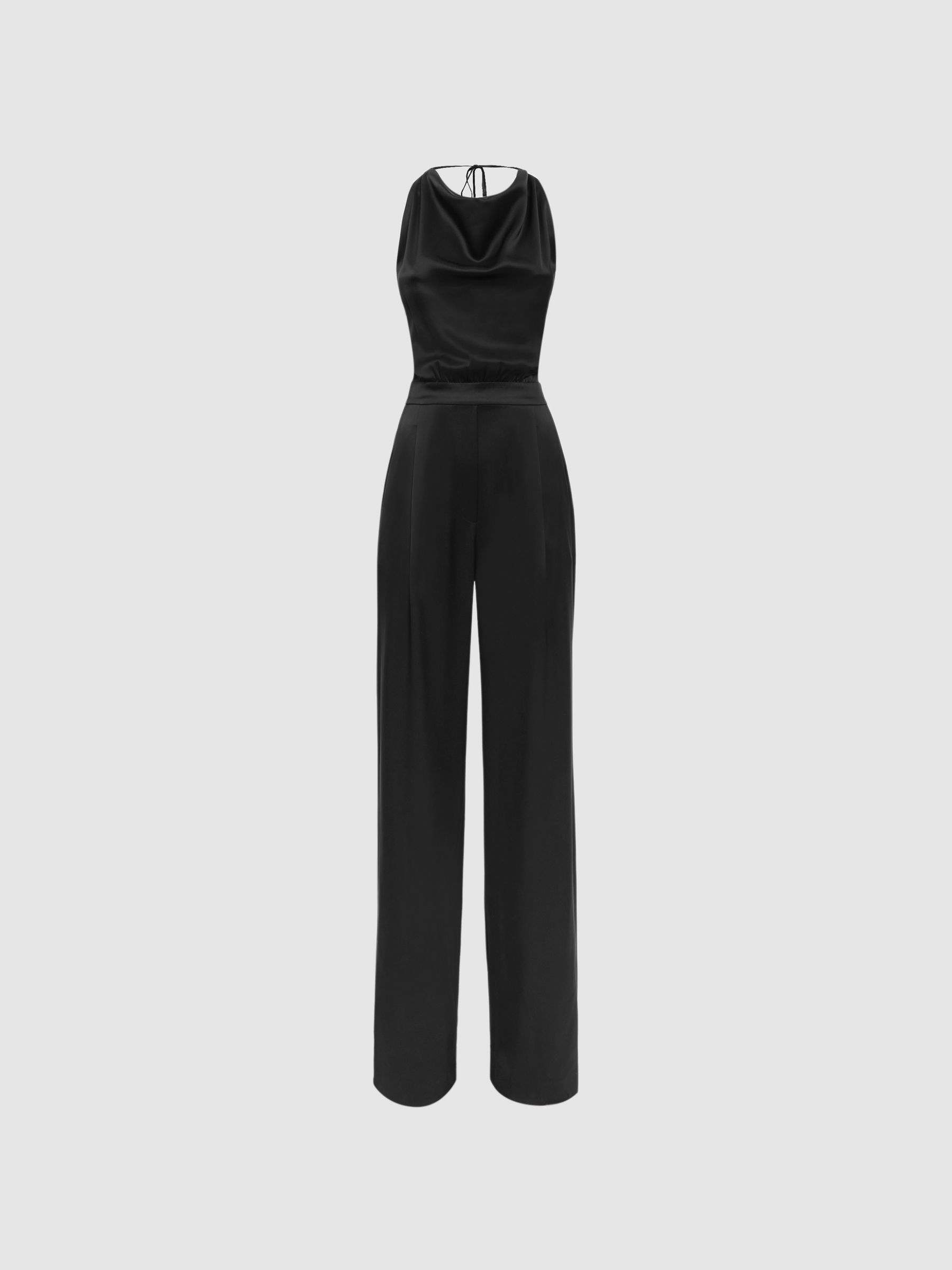 Cowl Neck Jumpsuit in Black - Image 2 of 4