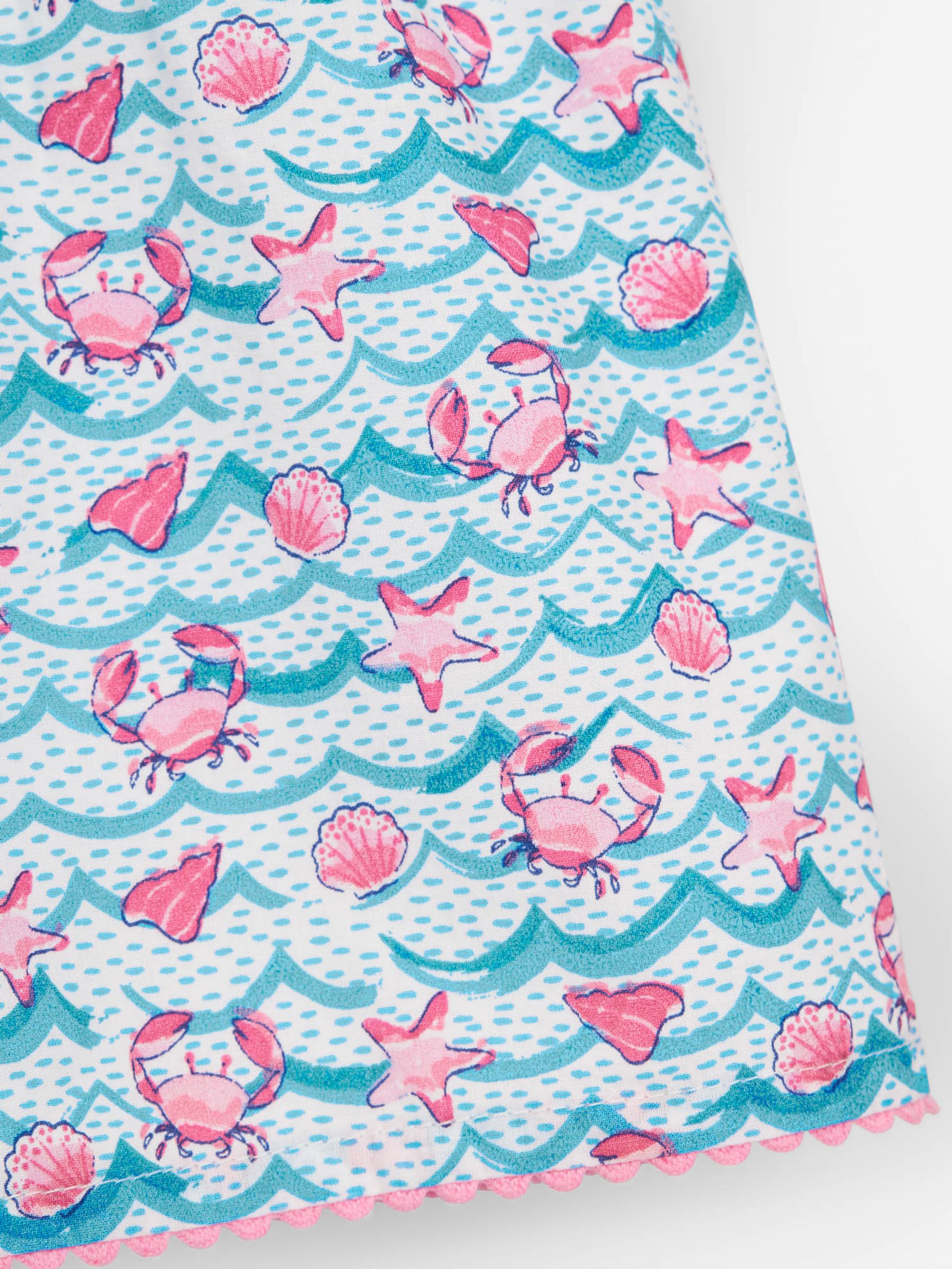 White Girls' Wave Print Blouse - Image 2 of 2