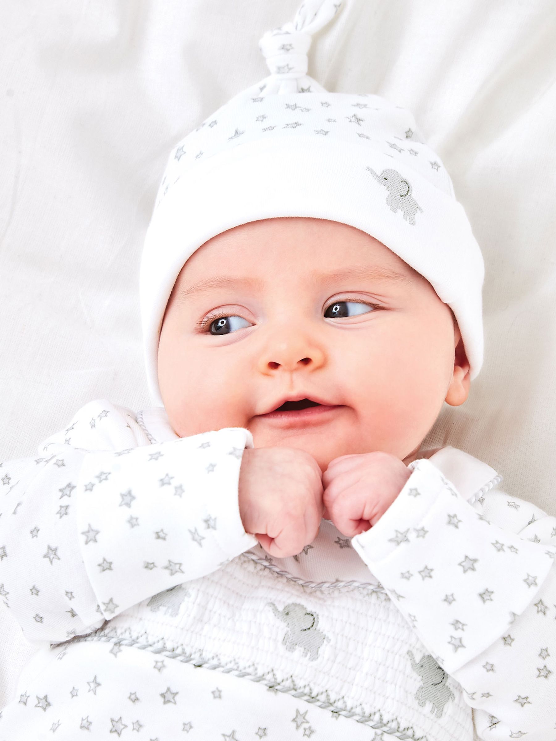 Ele Embroidered Twinkle Star Baby Hat in Ele Embroidered - Image 2 of 2