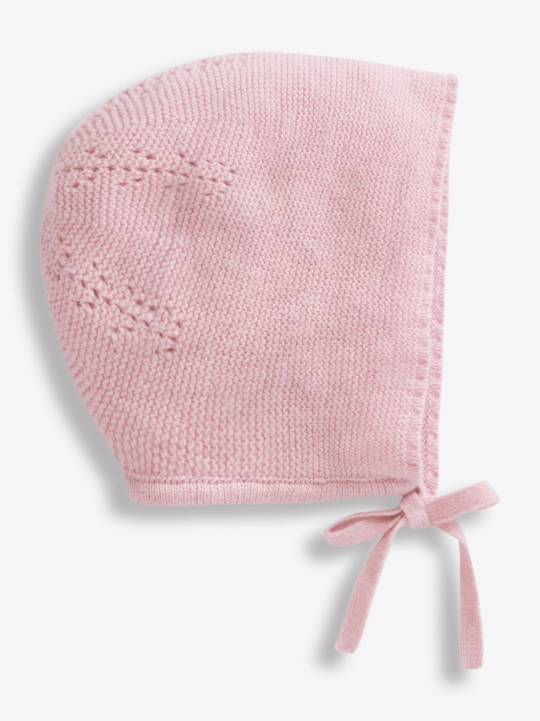 Pink Knitted Baby Bonnet - Image 1 of 1