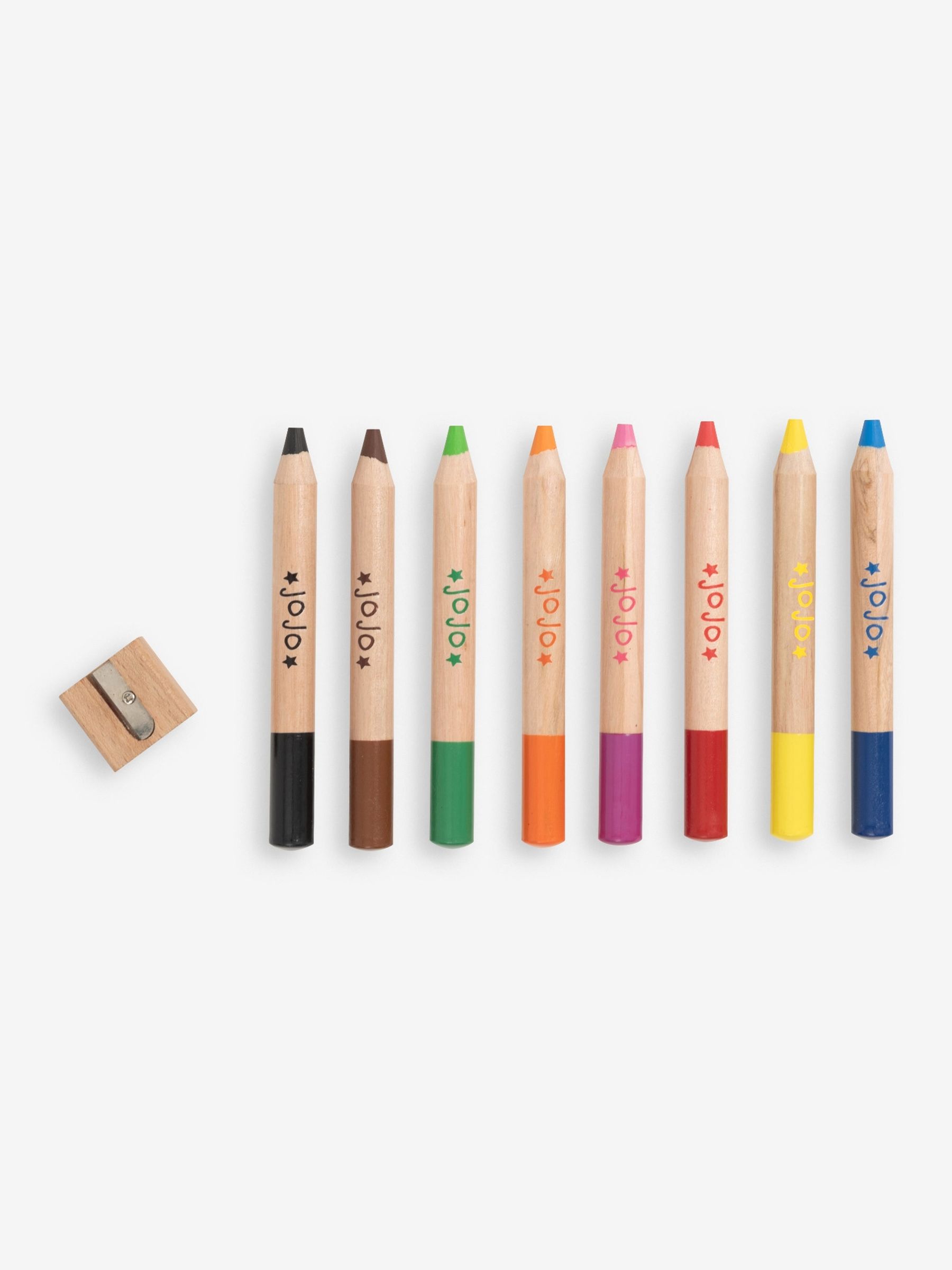 8 Chunky Wooden Colouring Pencils - Image 1 of 3
