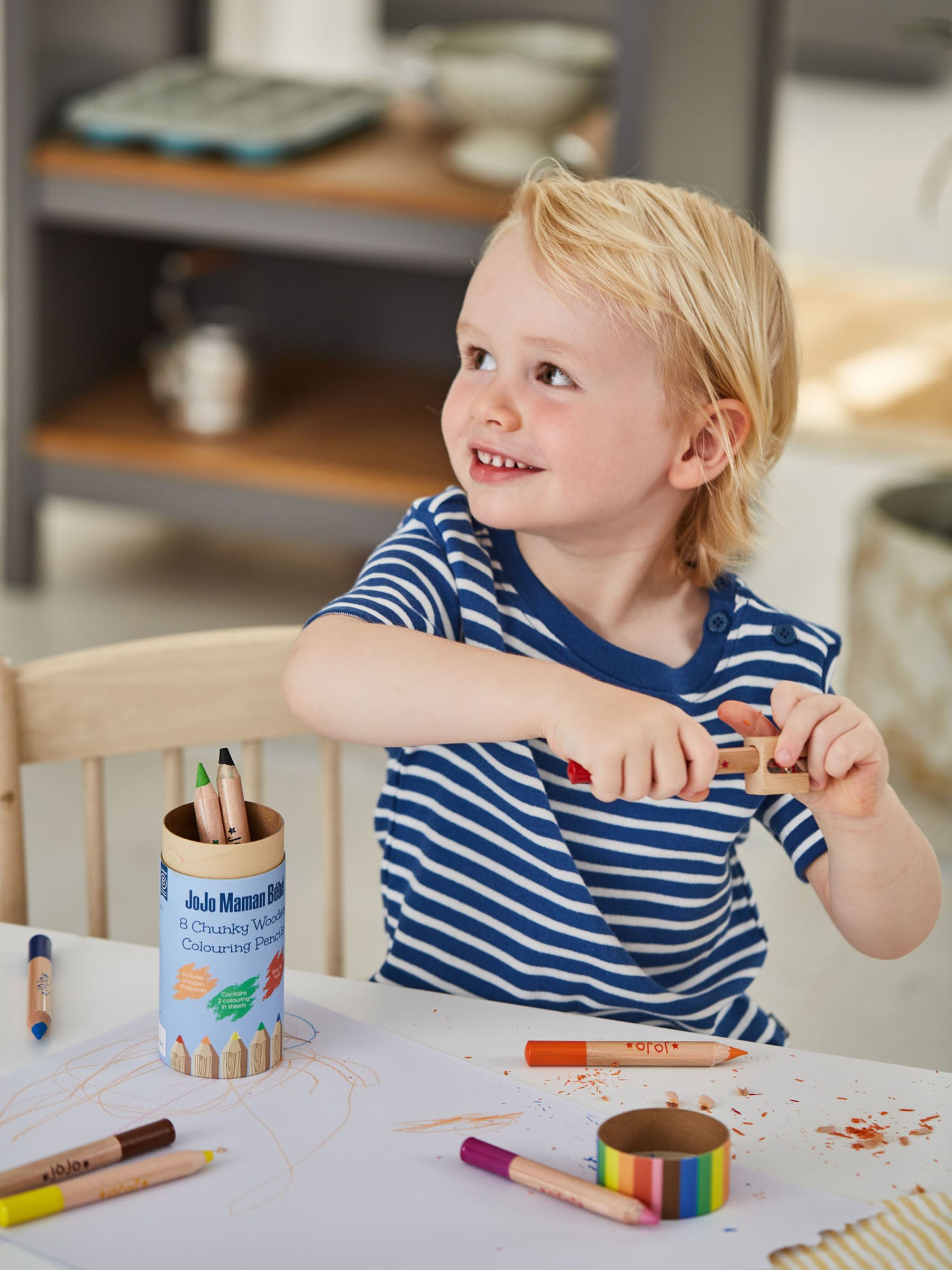 8 Chunky Wooden Colouring Pencils - Image 2 of 3
