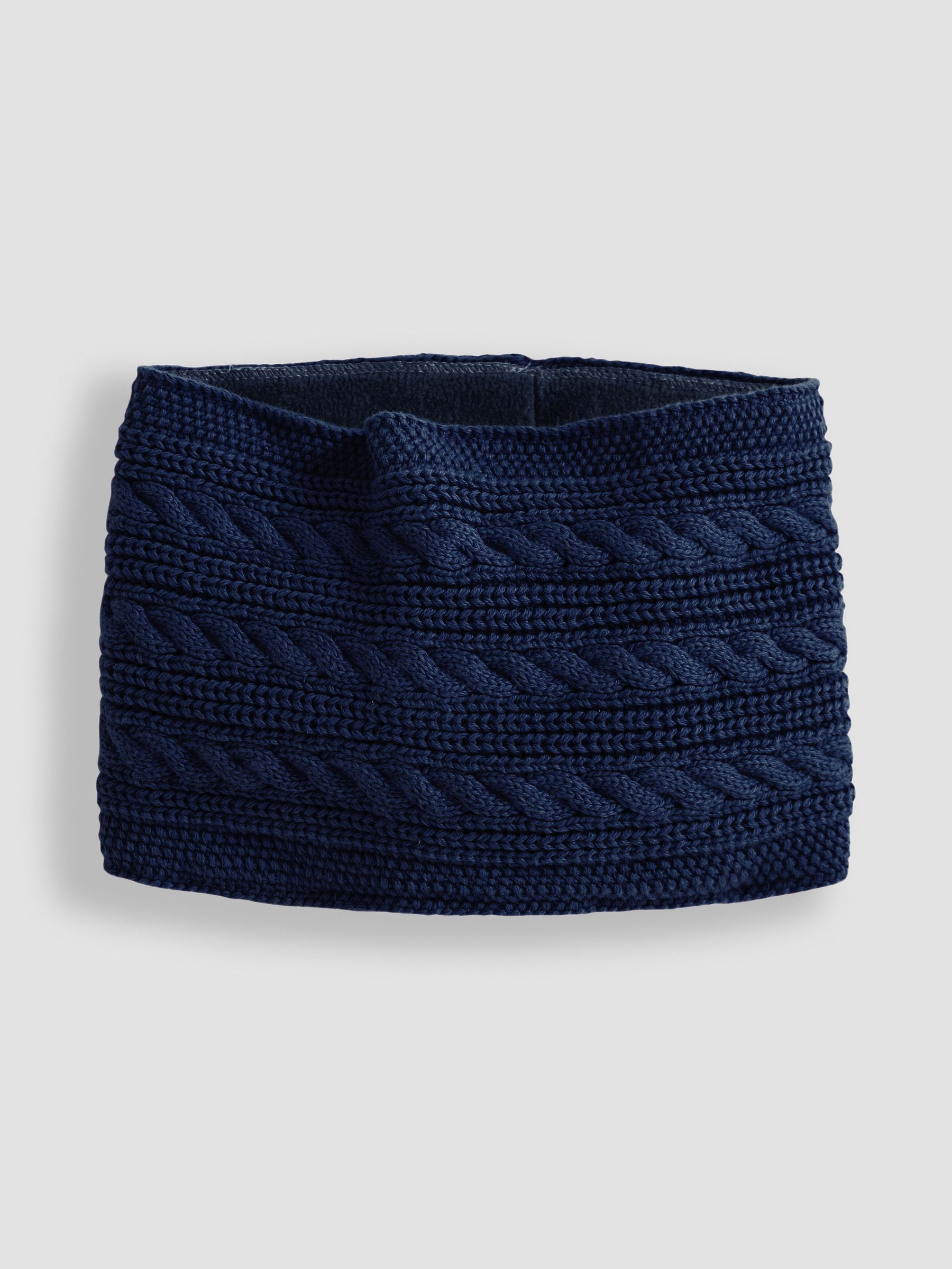 Navy Kids' Cable Knit Neck Cosy Scarf - Image 2 of 3