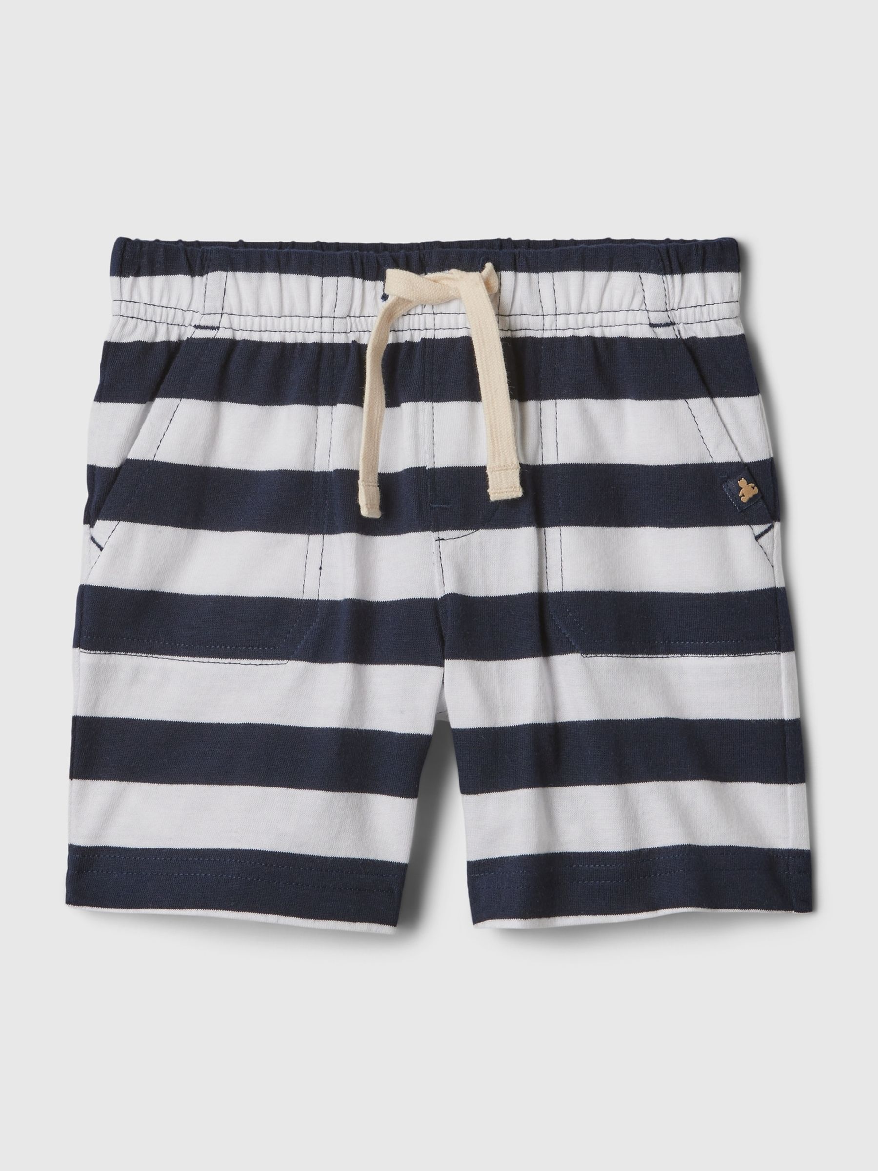 Navy Blue/White Pull On Shorts (Newborn-5yrs) - Image 1 of 2
