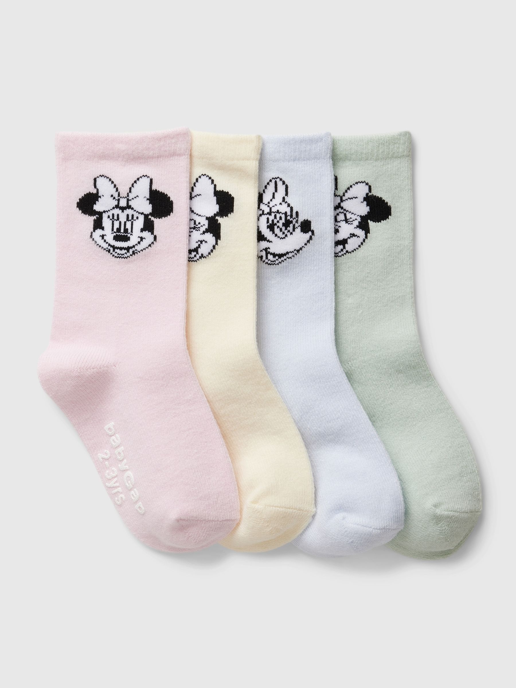 Pink Disney Minnie Mouse Crew Socks 4-Pack - Image 1 of 1