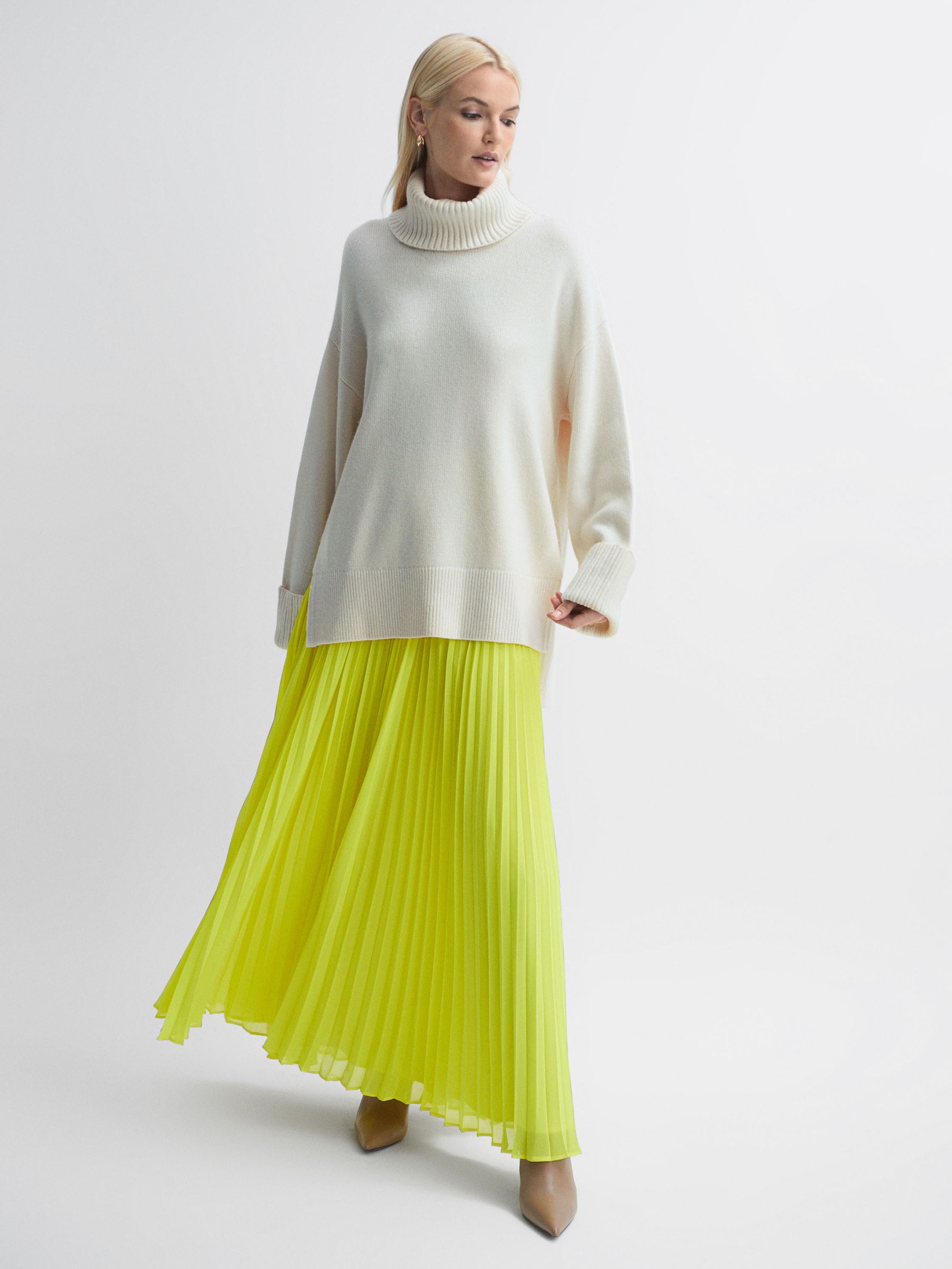Florere Roll Neck Jumper in Ivory - Image 3 of 6