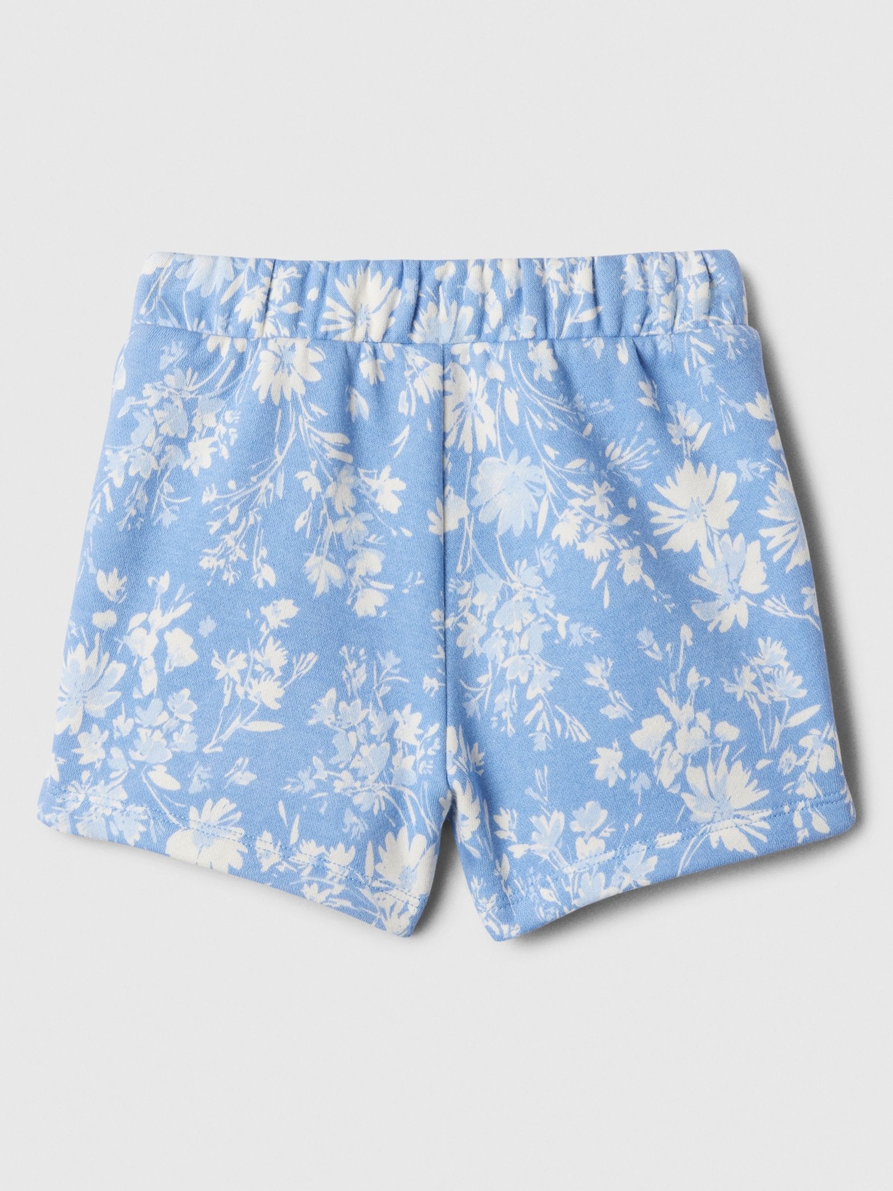 Light Blue Floral Logo Graphic Pull On Baby Shorts (Newborn-5yrs) - Image 2 of 2