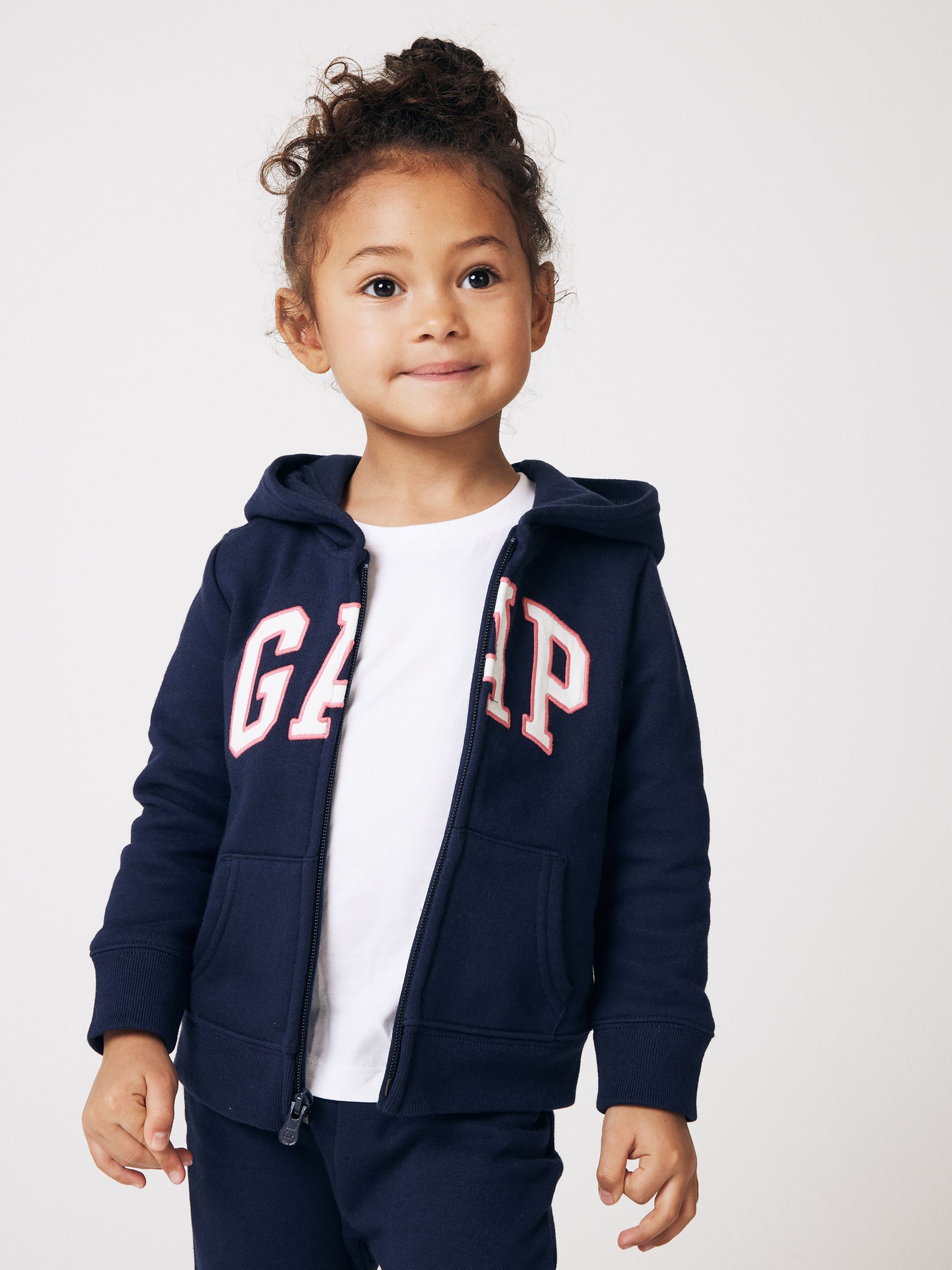 Navy Blue Logo Arch Baby Zip Through Hoodie (Newborn-5yrs) - Image 2 of 9