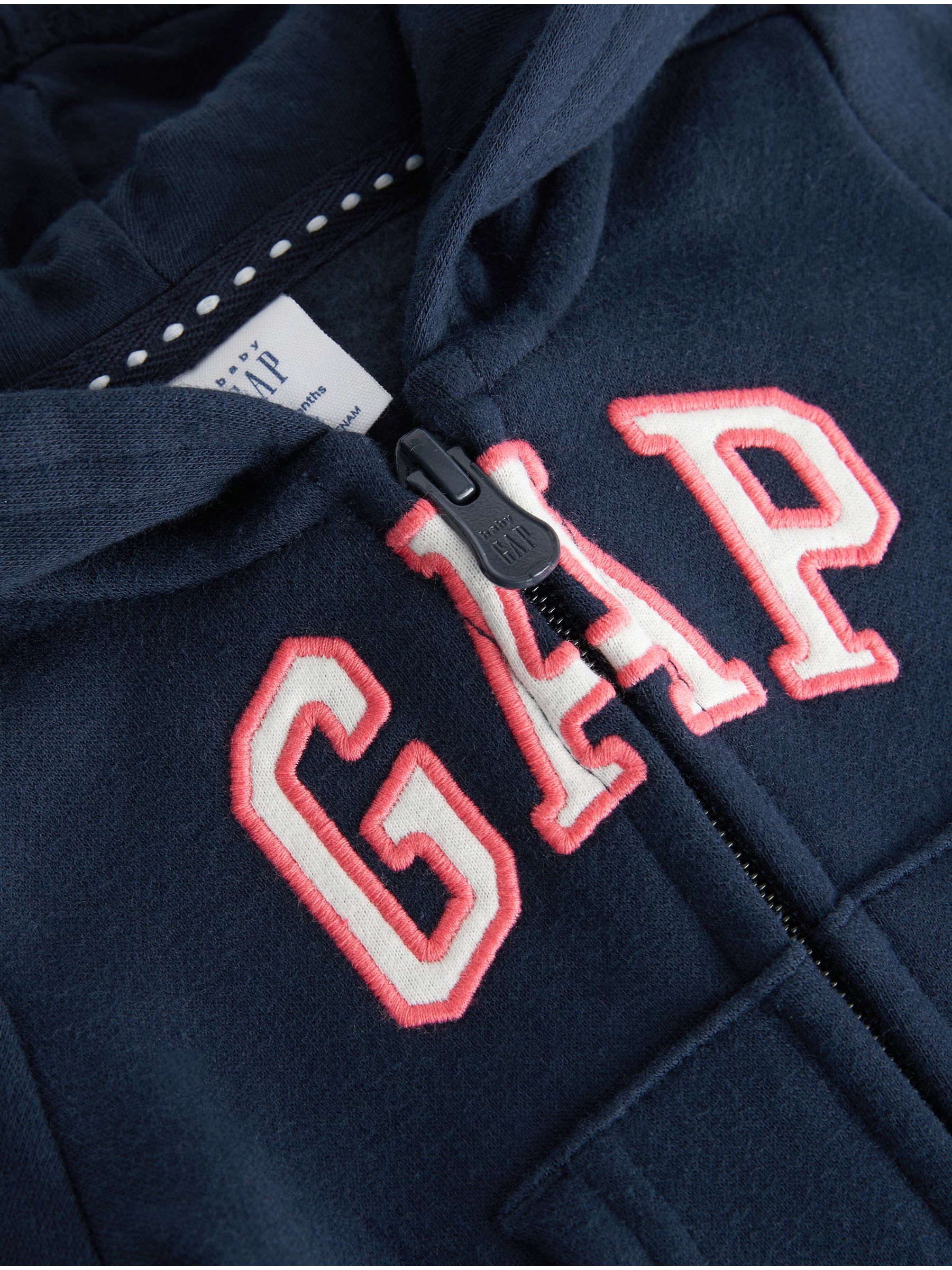 Navy Blue Logo Arch Baby Zip Through Hoodie (Newborn-5yrs) - Image 7 of 9