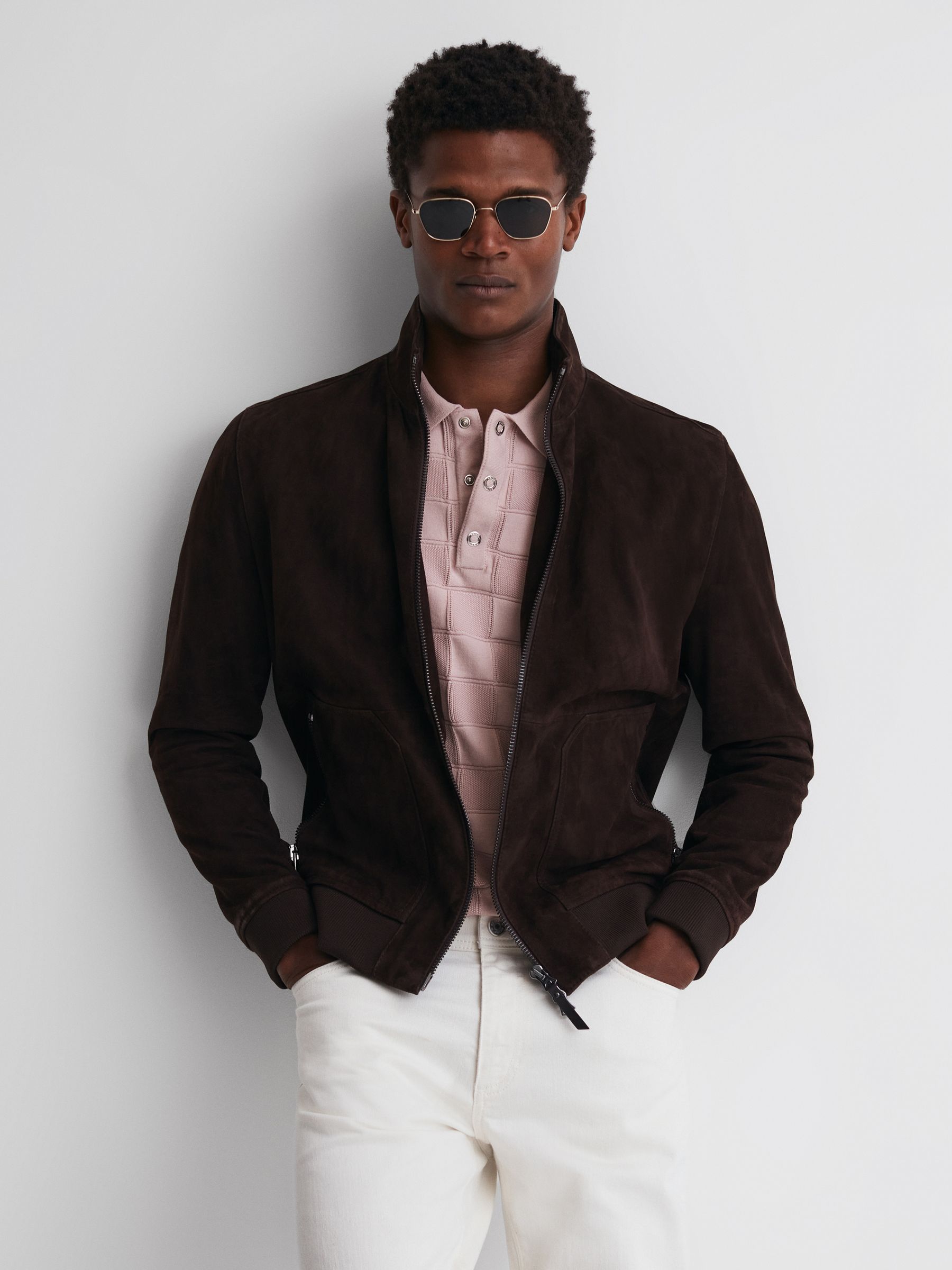 Cotton Press-Stud Polo T-Shirt in Soft Pink - Image 4 of 5