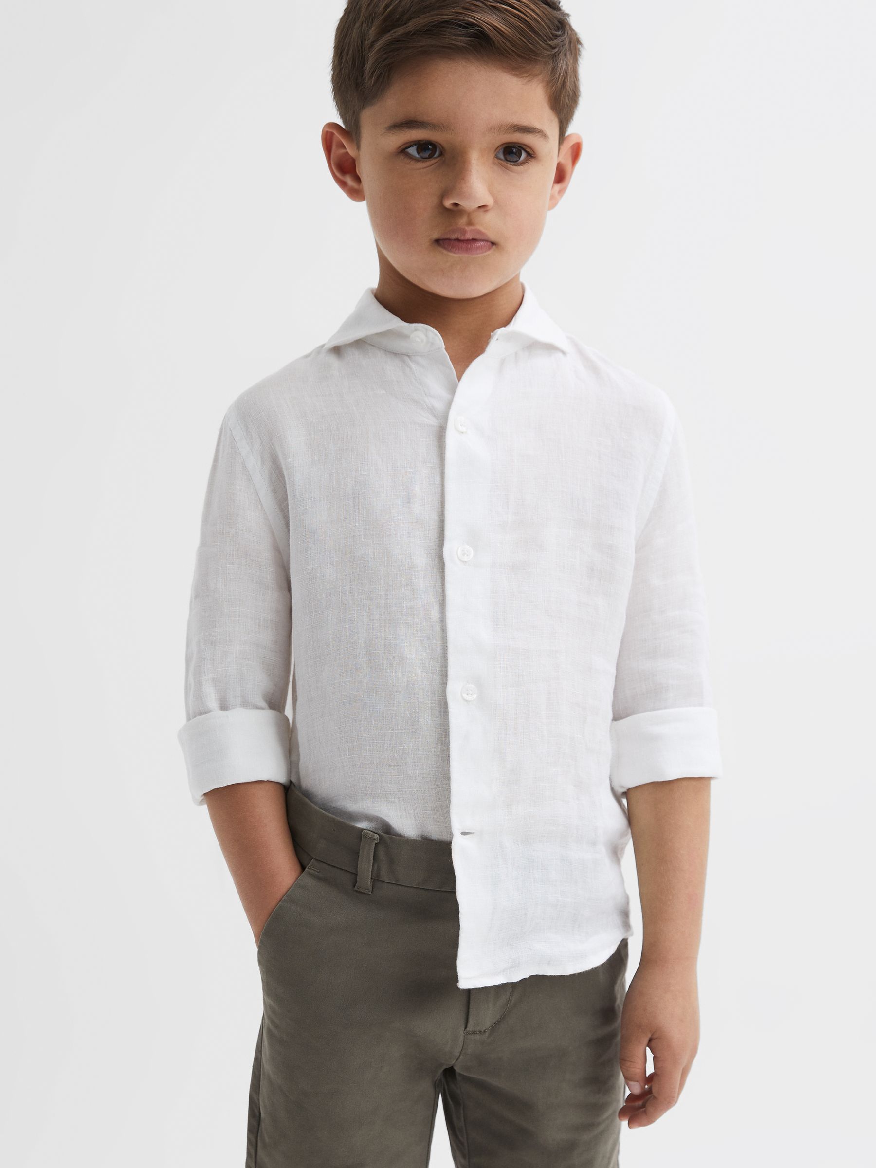 4-9 yrs Casual Chino Shorts in Khaki - Image 3 of 6