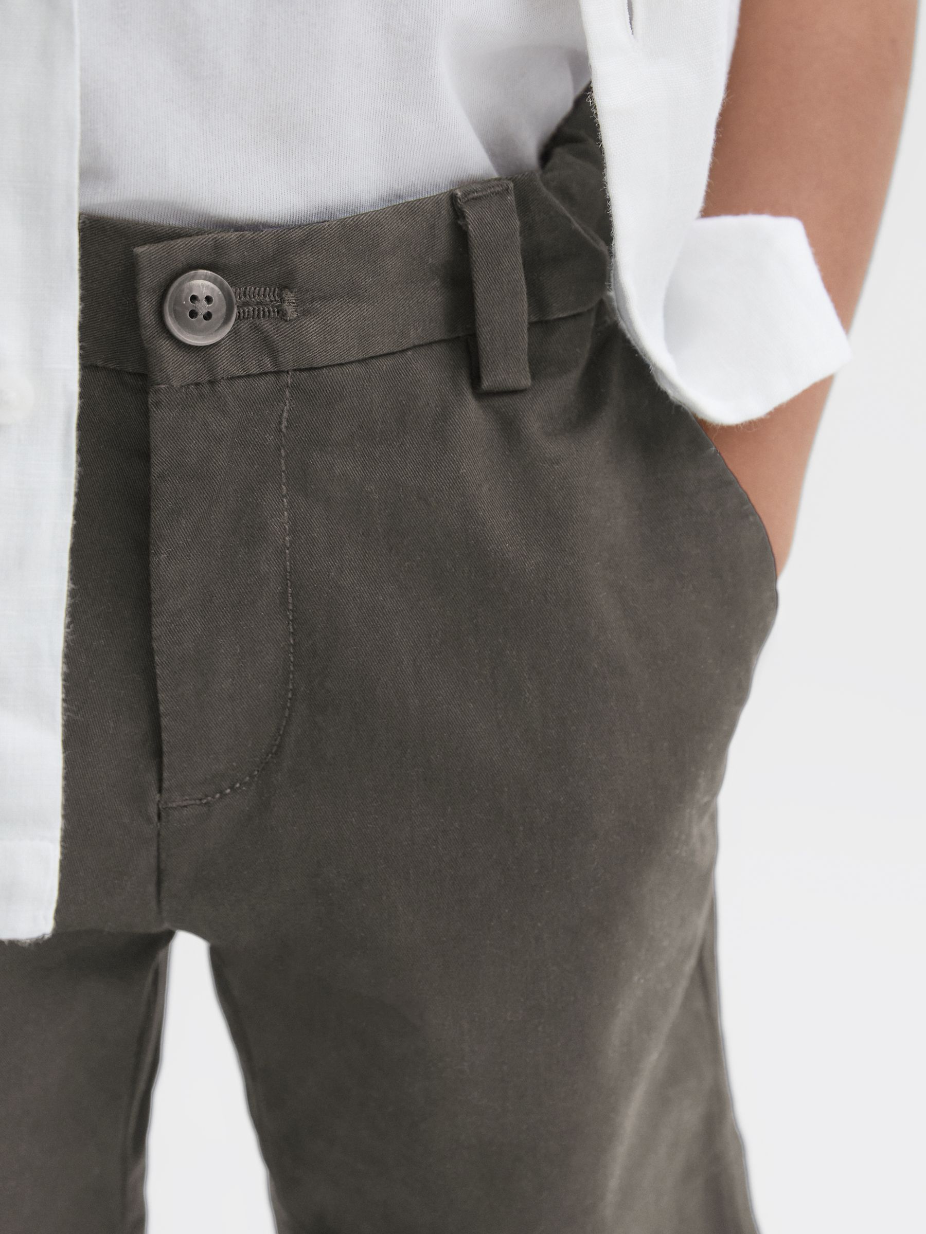 4-9 yrs Casual Chino Shorts in Khaki - Image 4 of 6