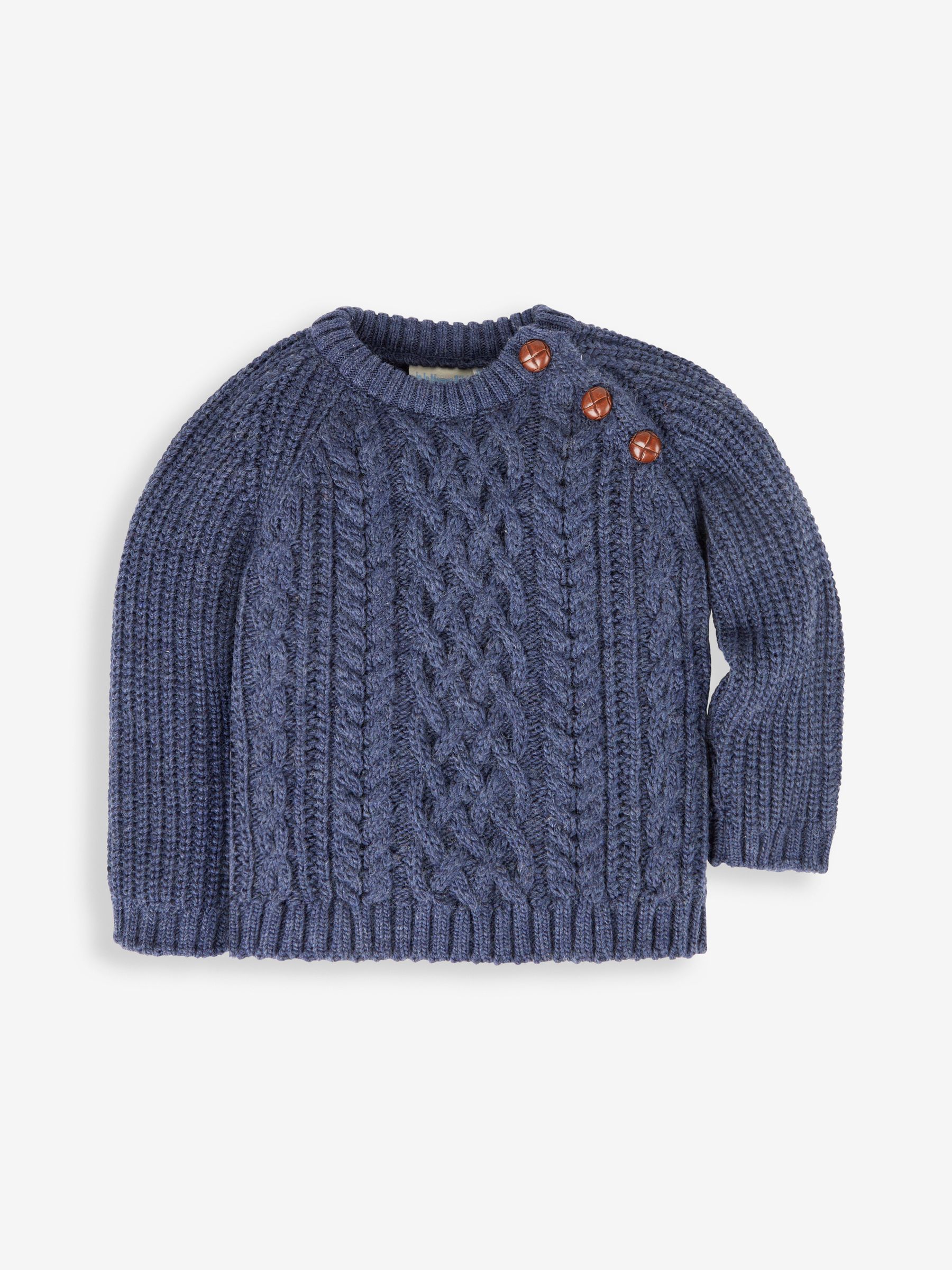 Blue Cosy Cable Jumper - Image 1 of 2