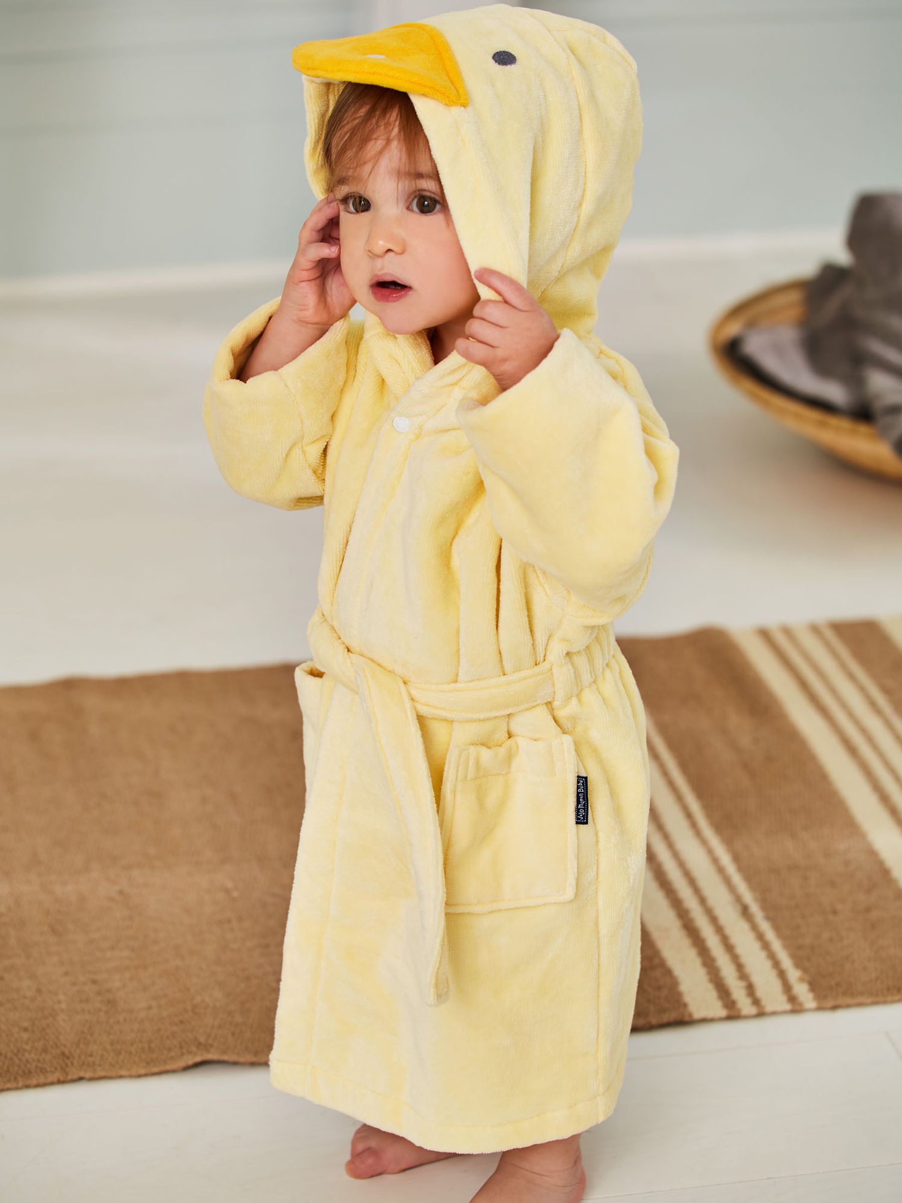 Hooded Robe Bath Towel Gown Online Yellow Duck Cotton Towelling