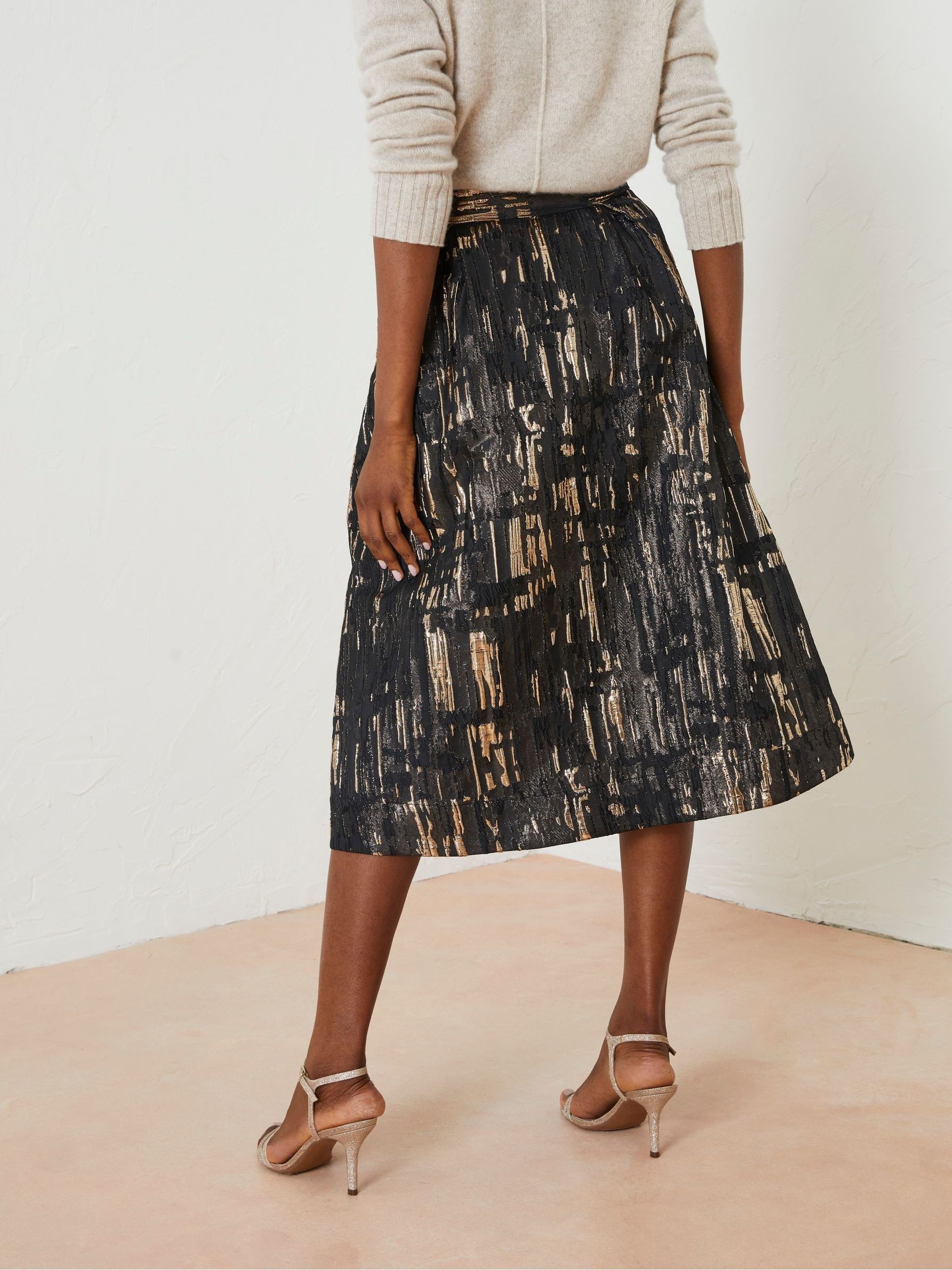 Black Cleo Jacquard Skirt - Image 2 of 6
