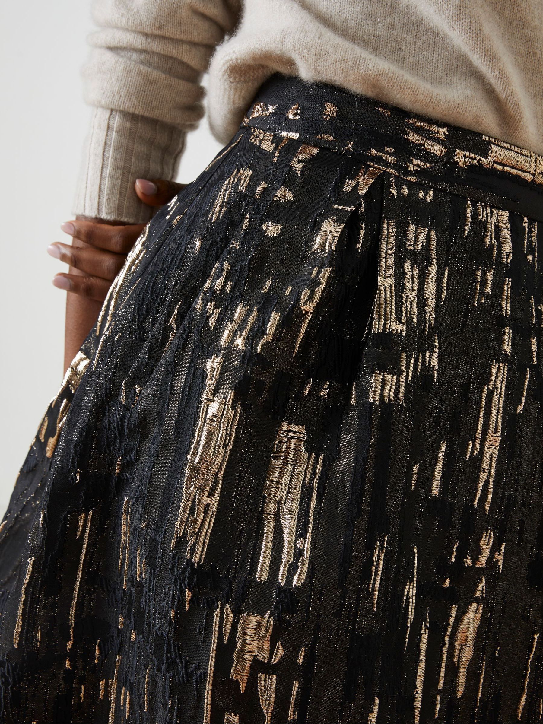Black Cleo Jacquard Skirt - Image 5 of 6