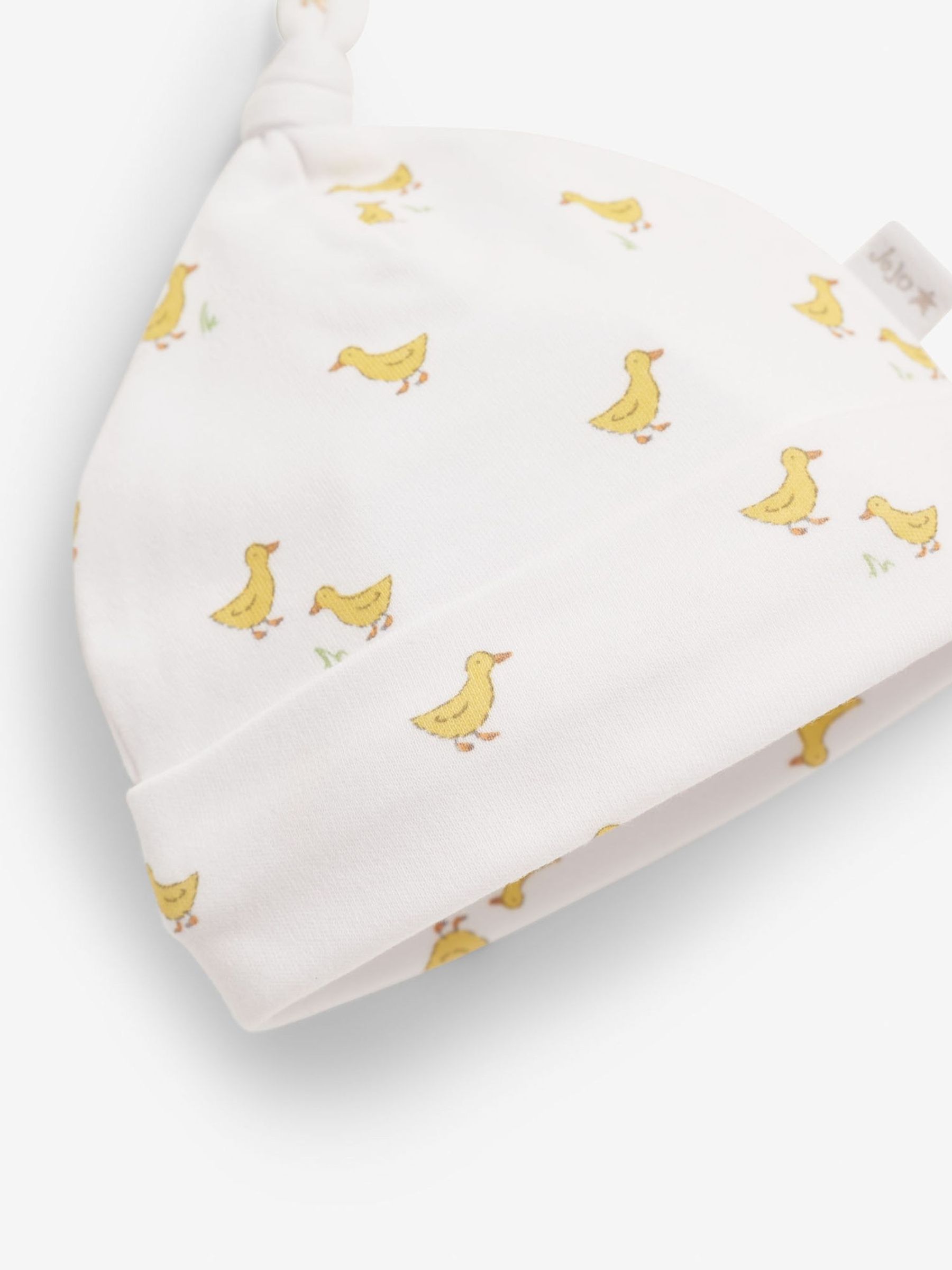 Yellow Duck Print Cotton Baby Hat - Image 3 of 3