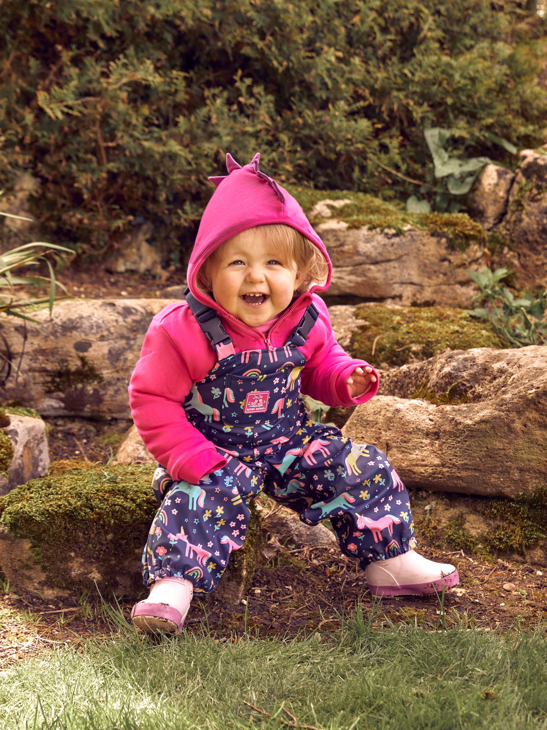 Fuchsia Pink Dino Cosy Hoodie - Image 1 of 5