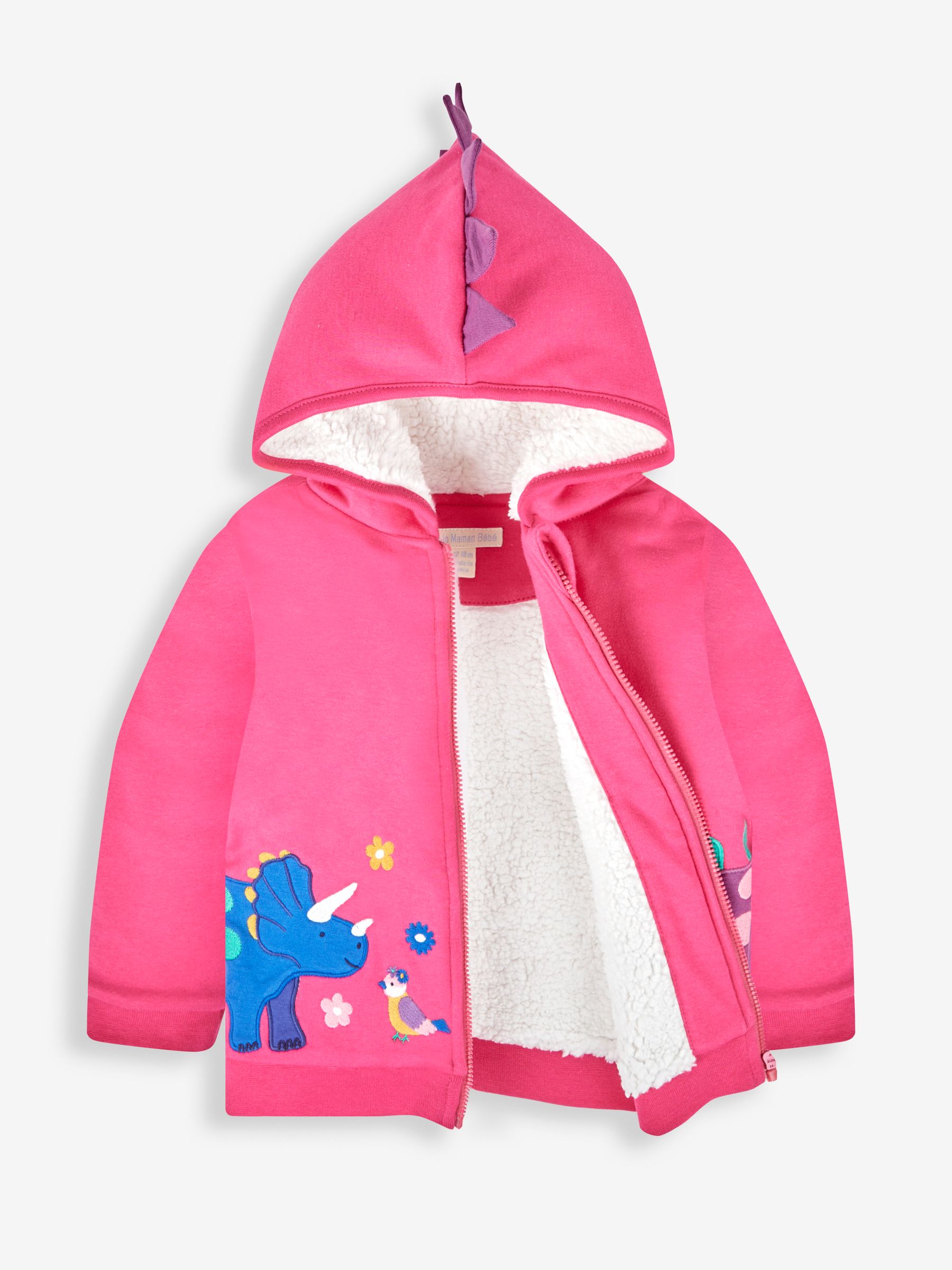 Fuchsia Pink Dino Cosy Hoodie - Image 4 of 5