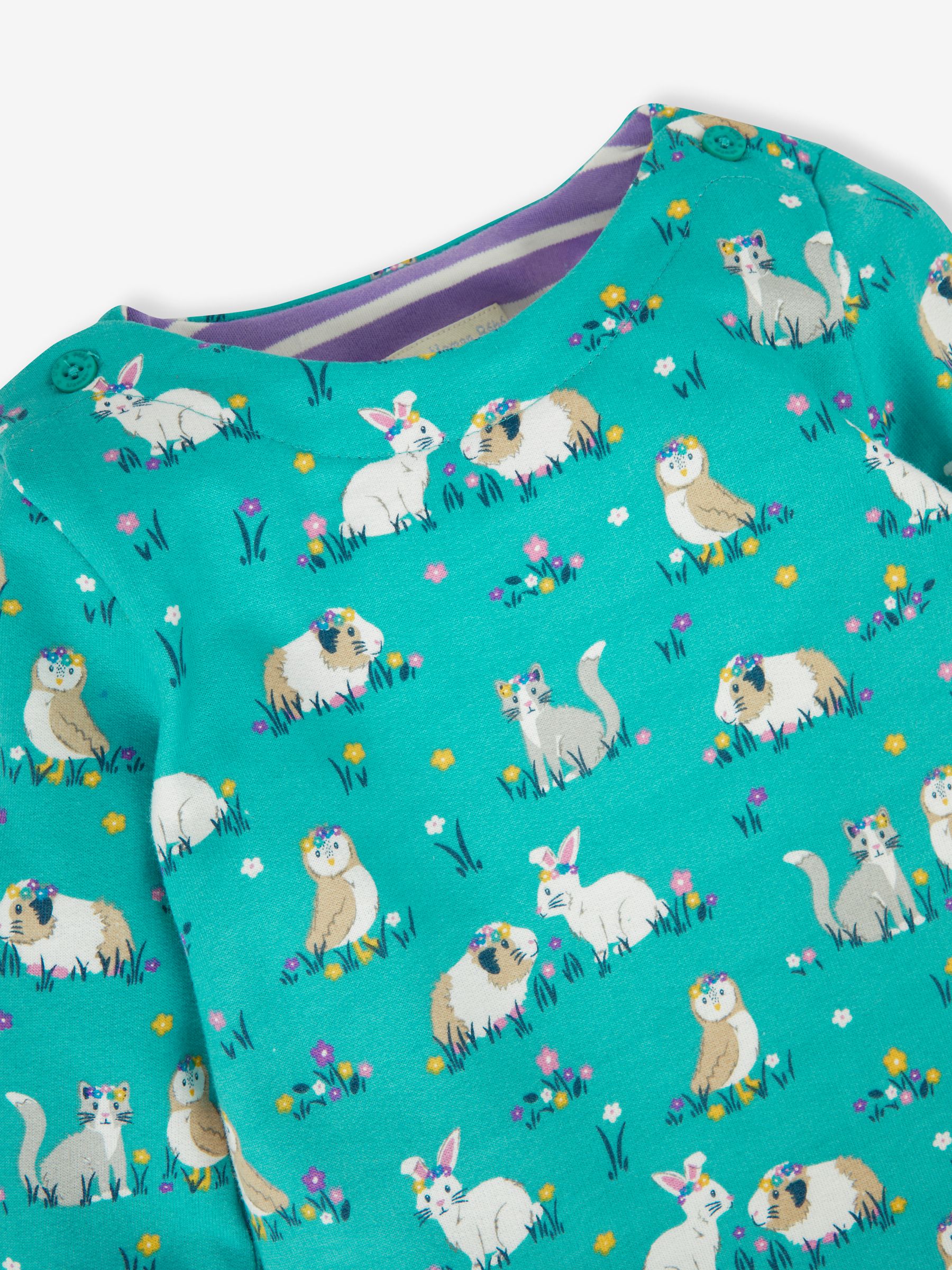 Duck Egg Green Animal Friends Girls' A-Line Dress - Image 3 of 4