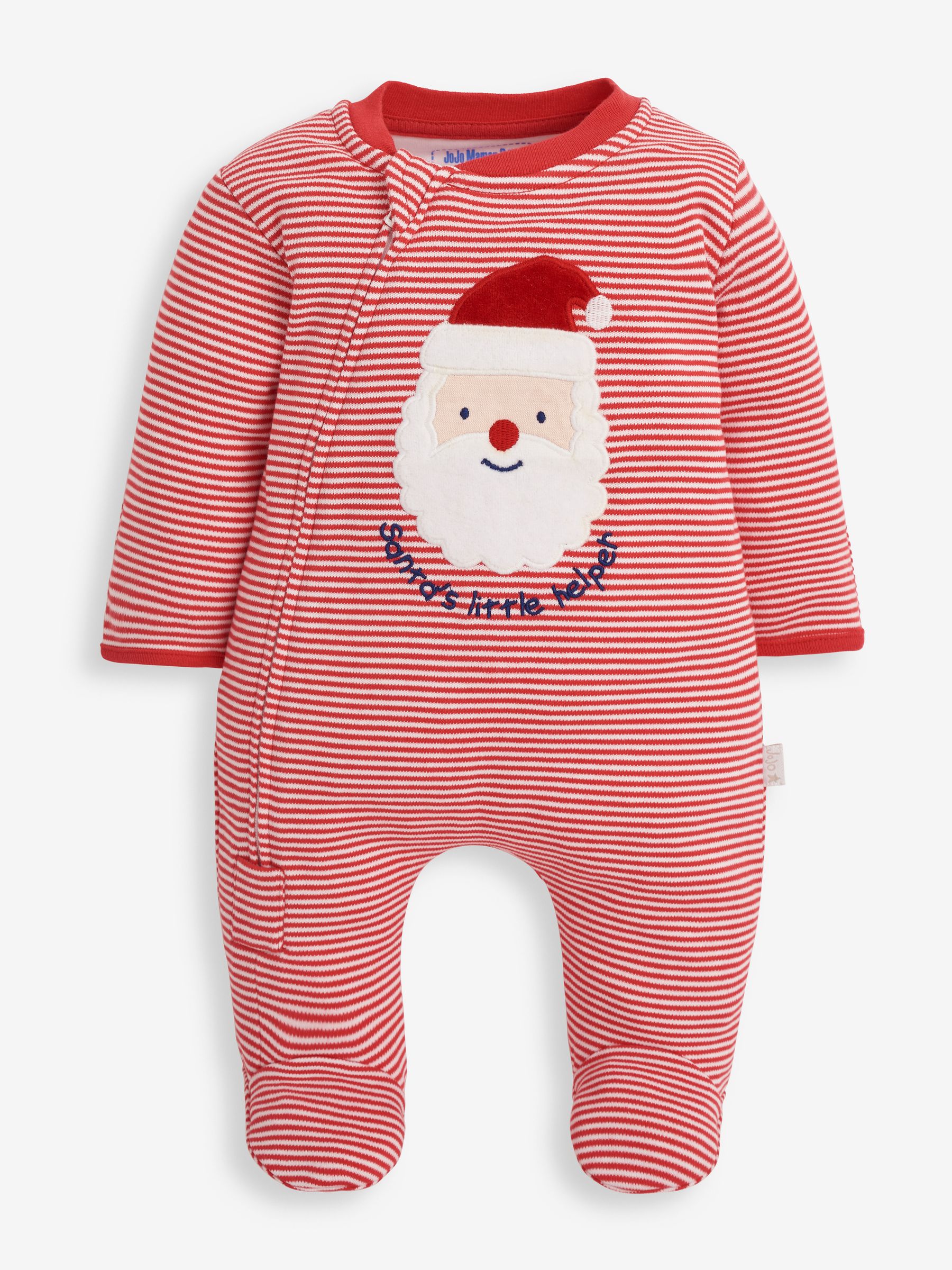 Red Santa Appliqué Zip Sleepsuit - Image 3 of 4