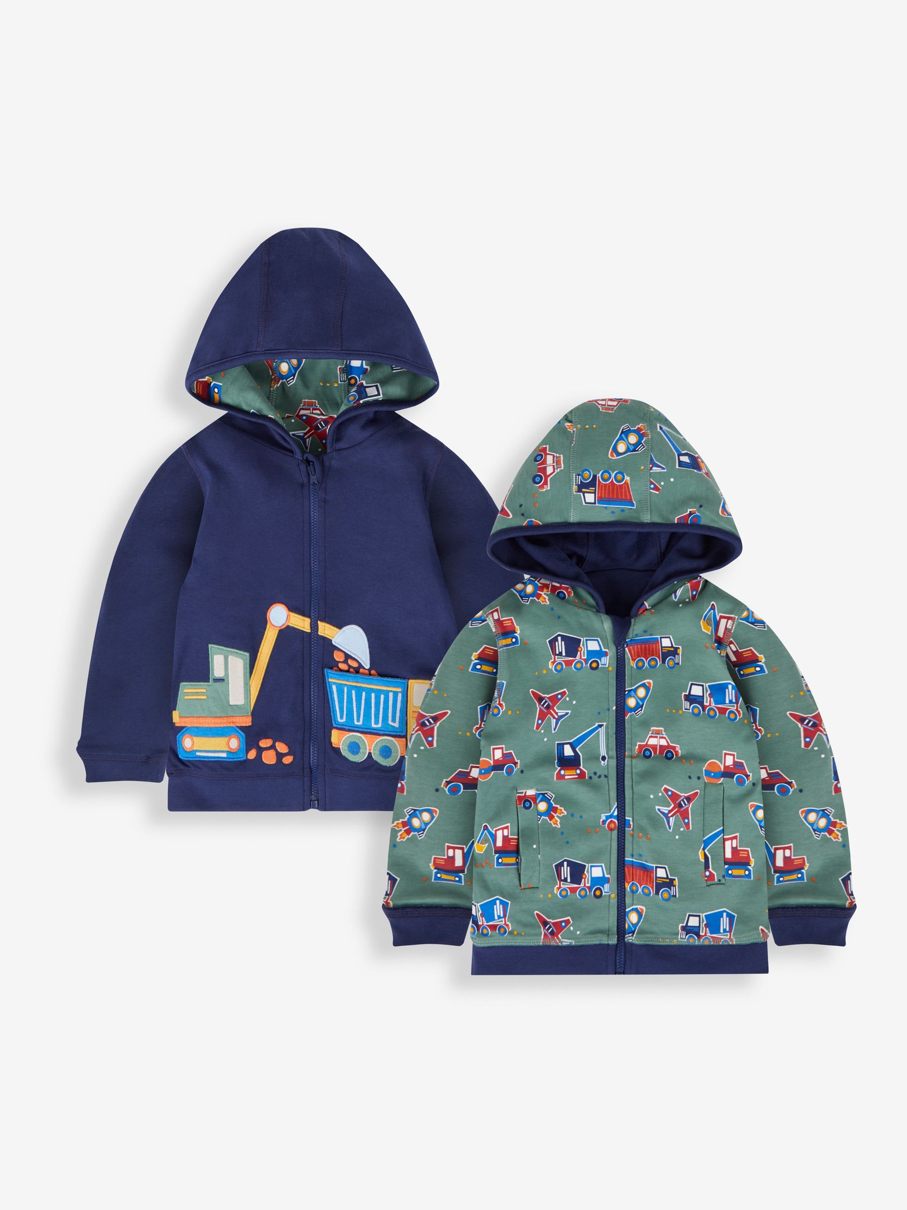 Navy Blue Digger Reversible Appliqué Jersey Hoodie - Image 1 of 10