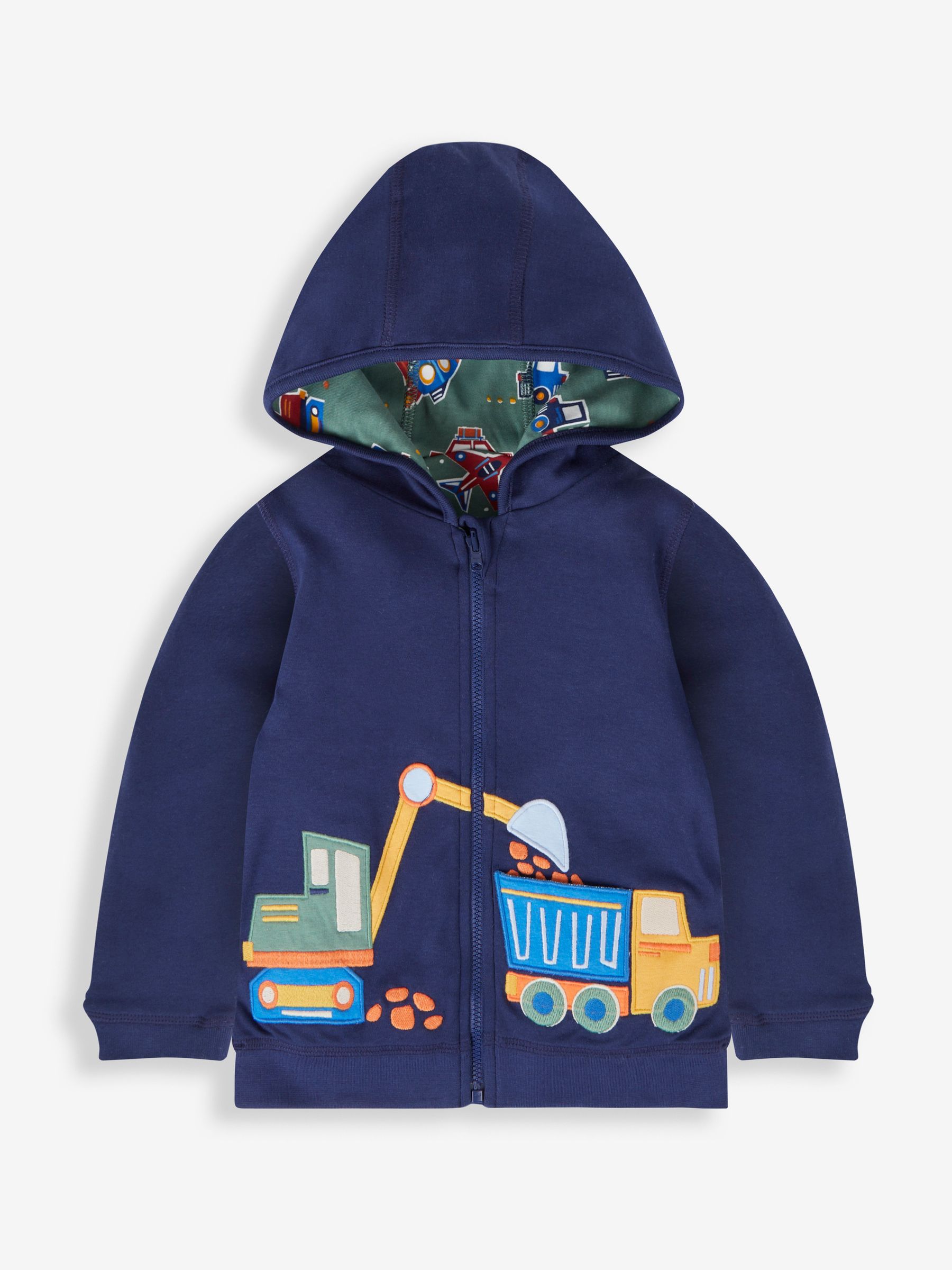 Navy Blue Digger Reversible Appliqué Jersey Hoodie - Image 2 of 10