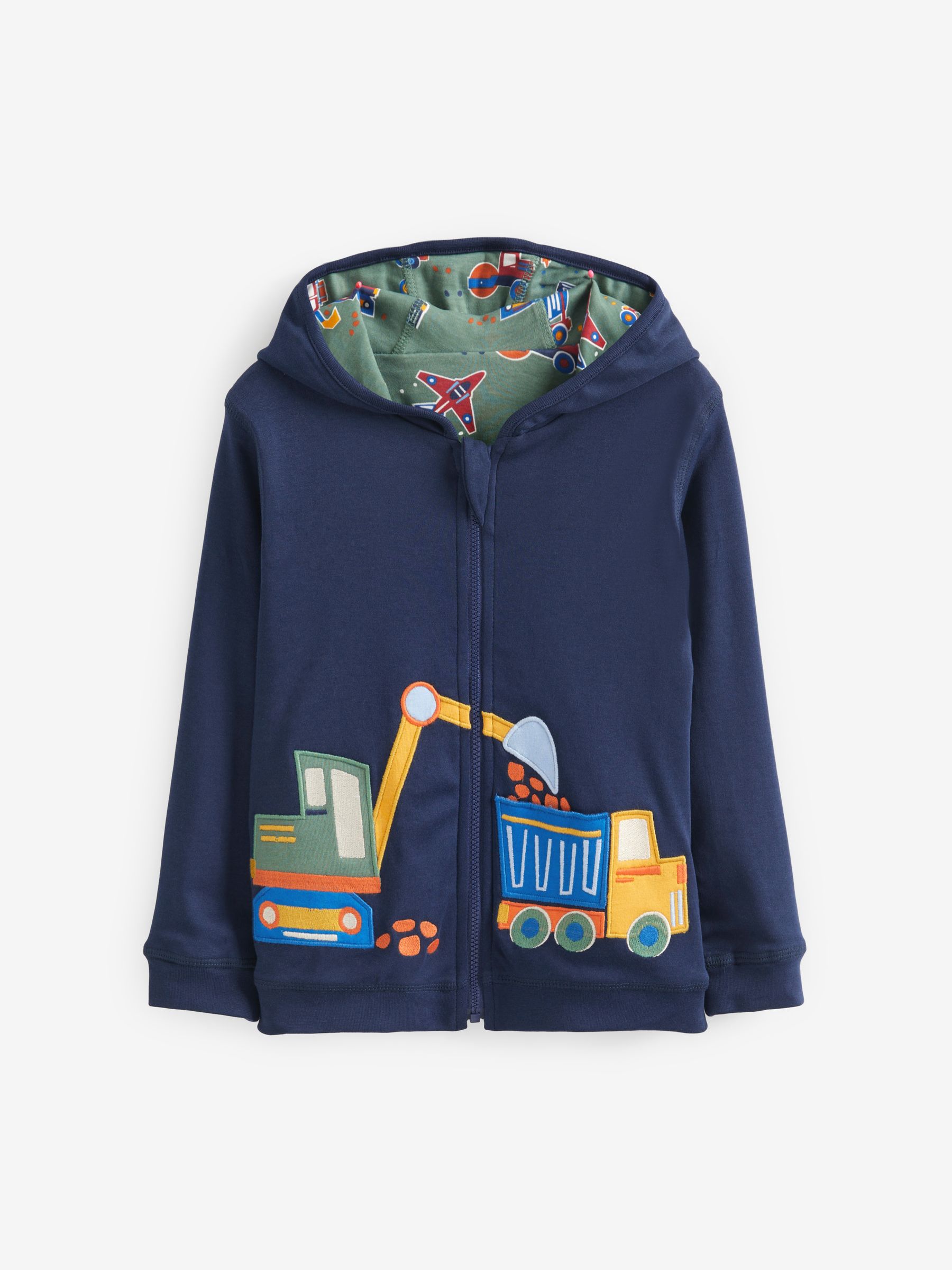 Navy Blue Digger Reversible Appliqué Jersey Hoodie - Image 5 of 10