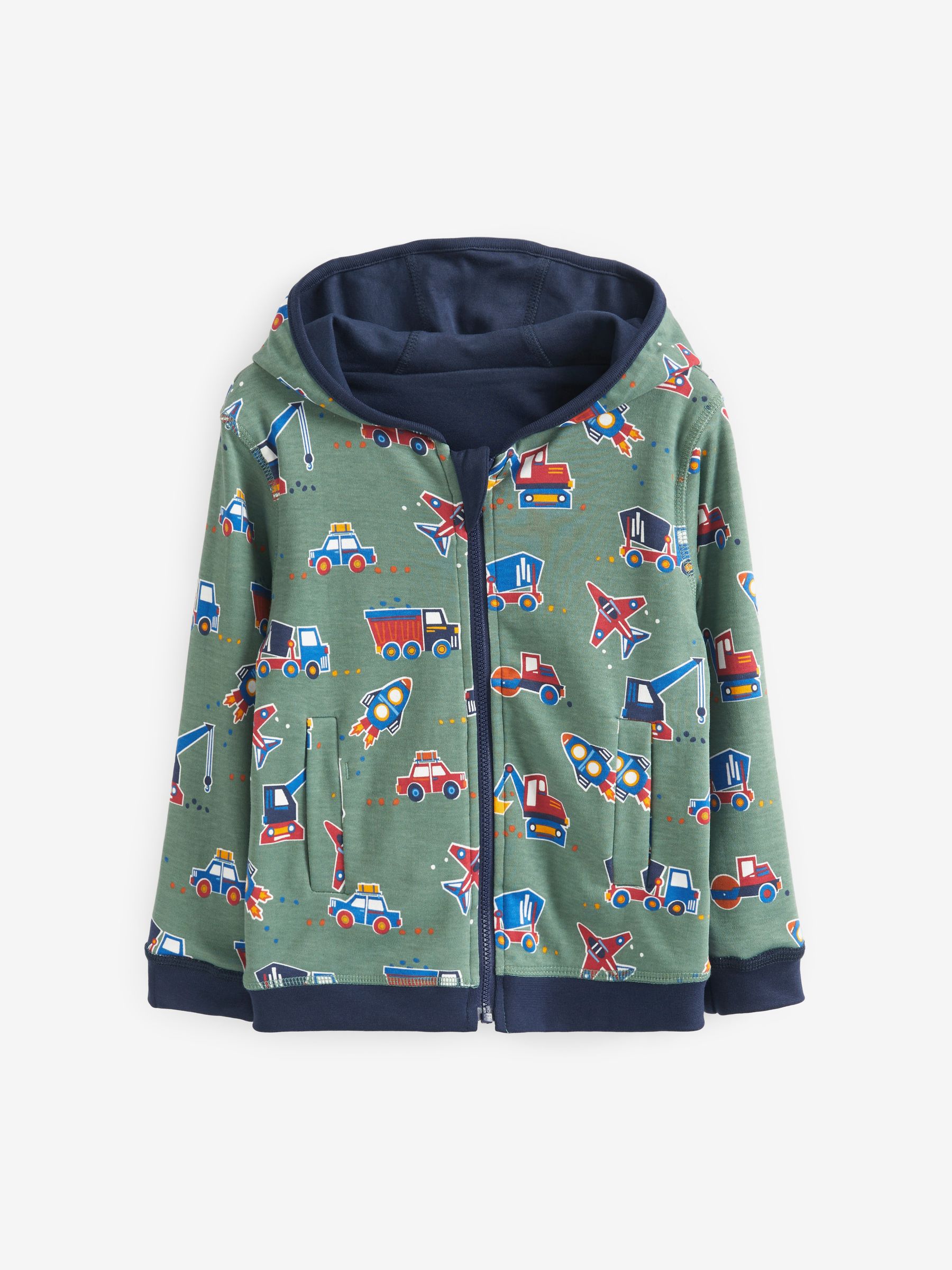 Navy Blue Digger Reversible Appliqué Jersey Hoodie - Image 6 of 10