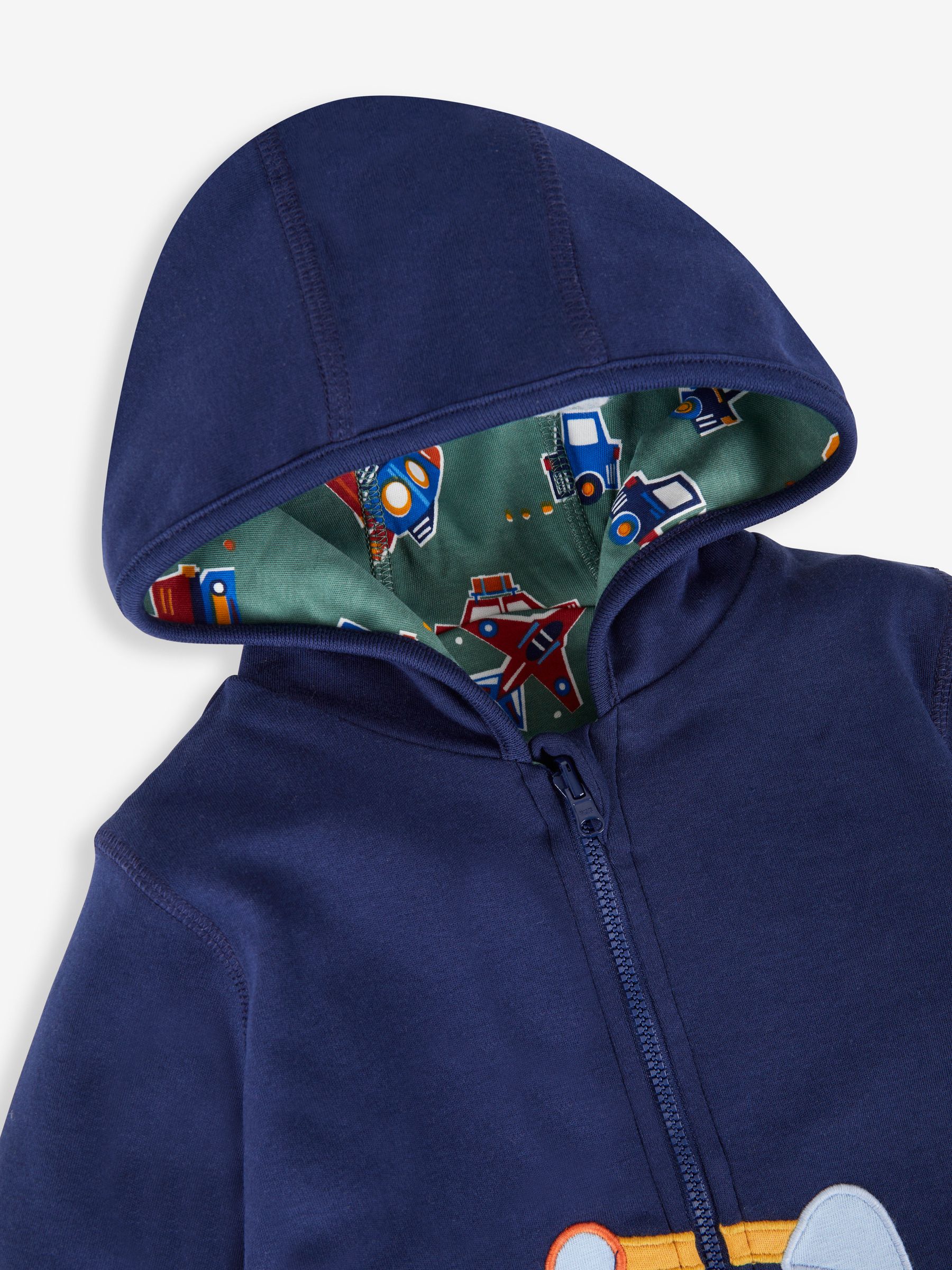 Navy Blue Digger Reversible Appliqué Jersey Hoodie - Image 7 of 10