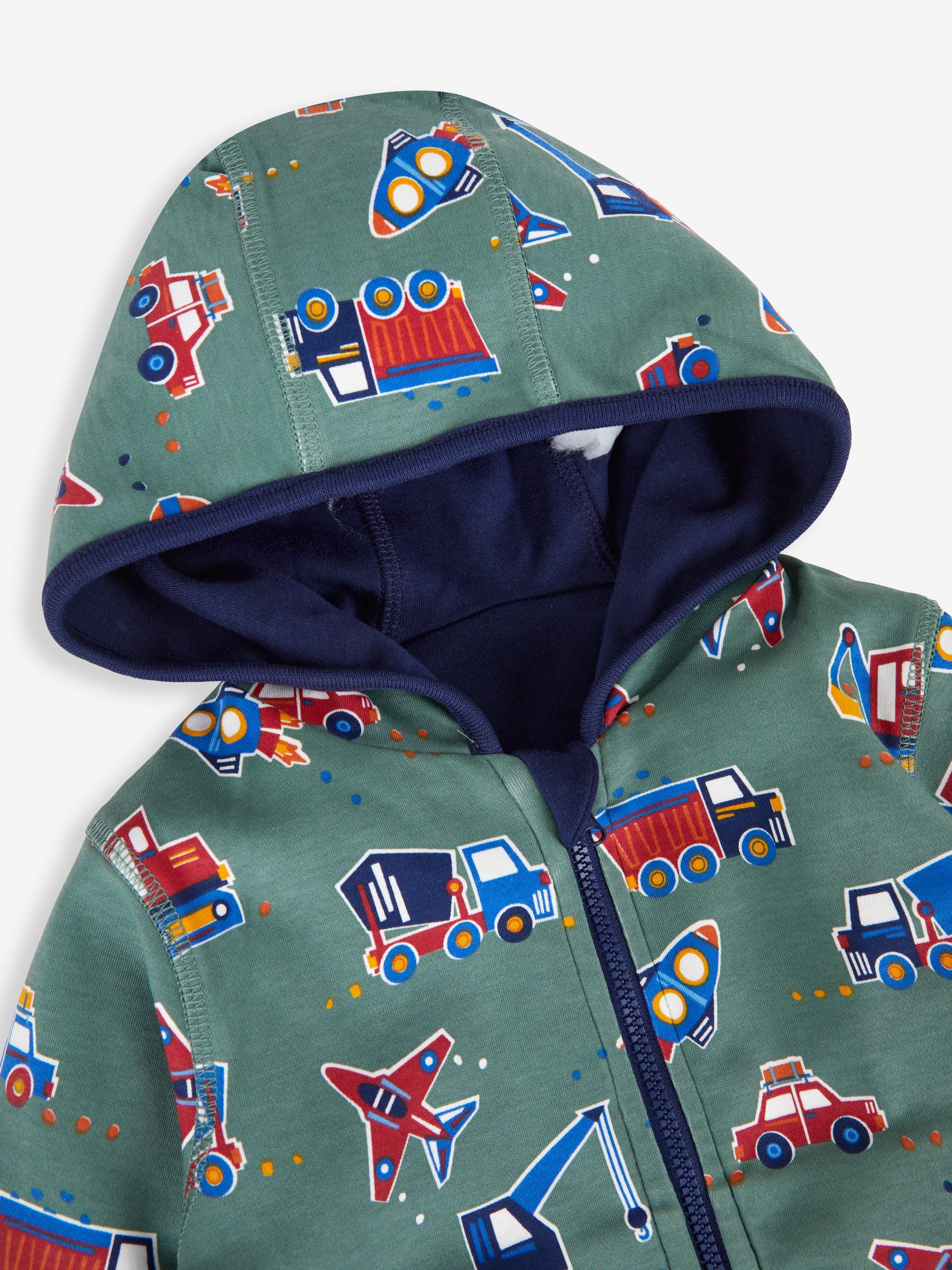 Navy Blue Digger Reversible Appliqué Jersey Hoodie - Image 8 of 10