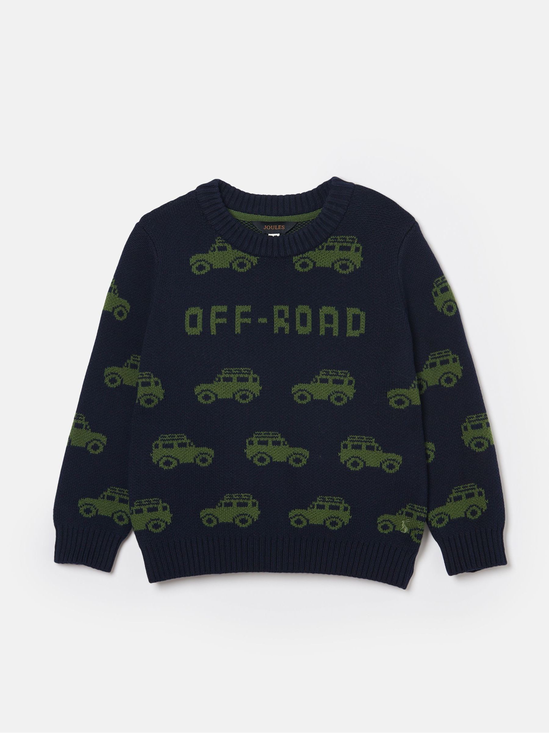 Boys' Burton Navy Blue Intarsia Knitted Jumper - Image 1 of 3