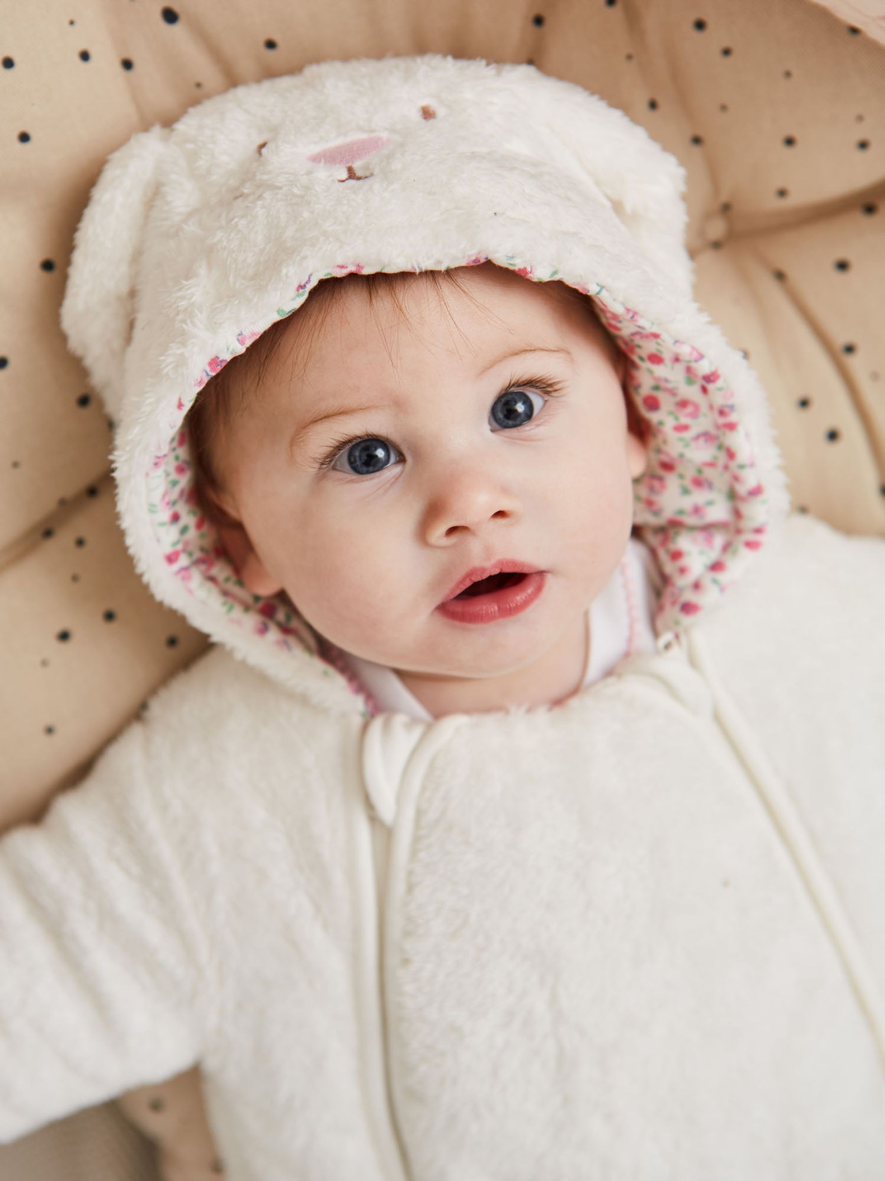 Cream Bunny Cosy Pramsuit - Image 2 of 7