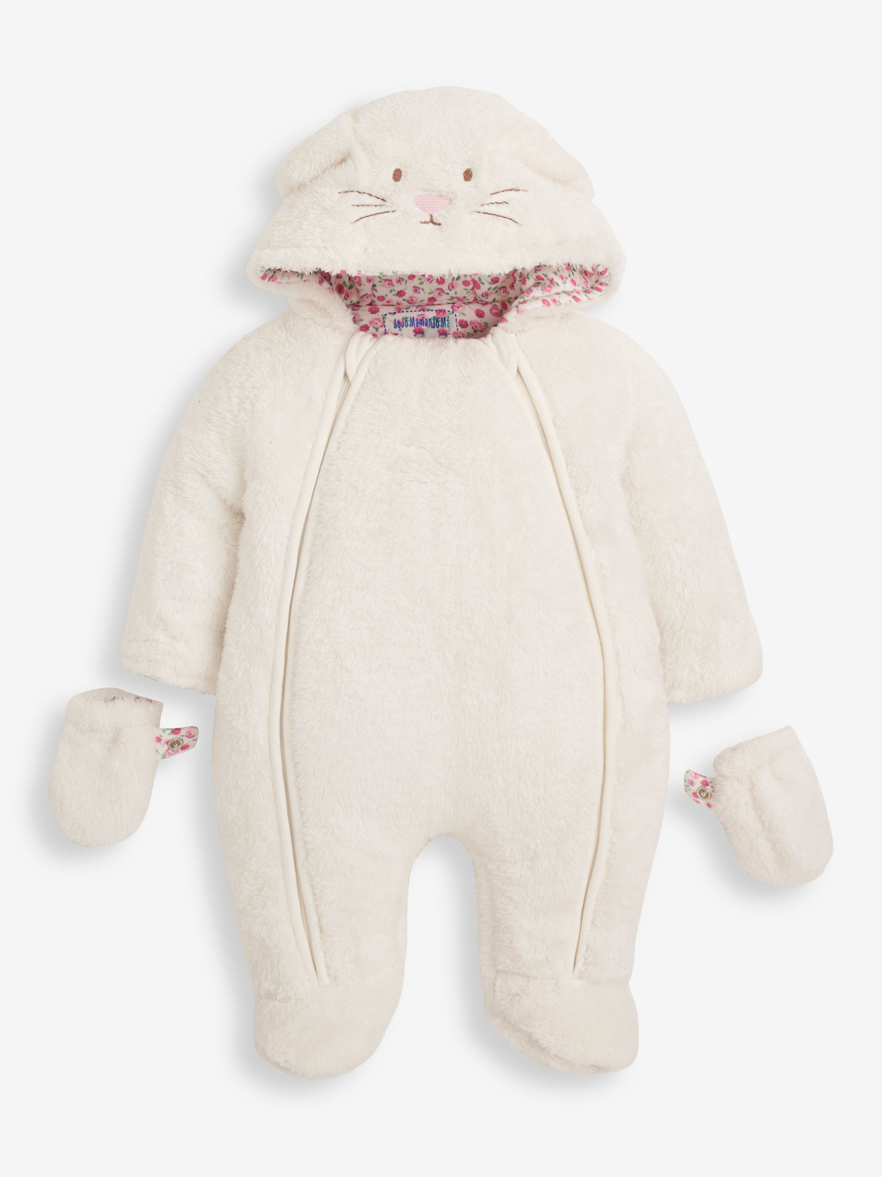 Cream Bunny Cosy Pramsuit - Image 3 of 7